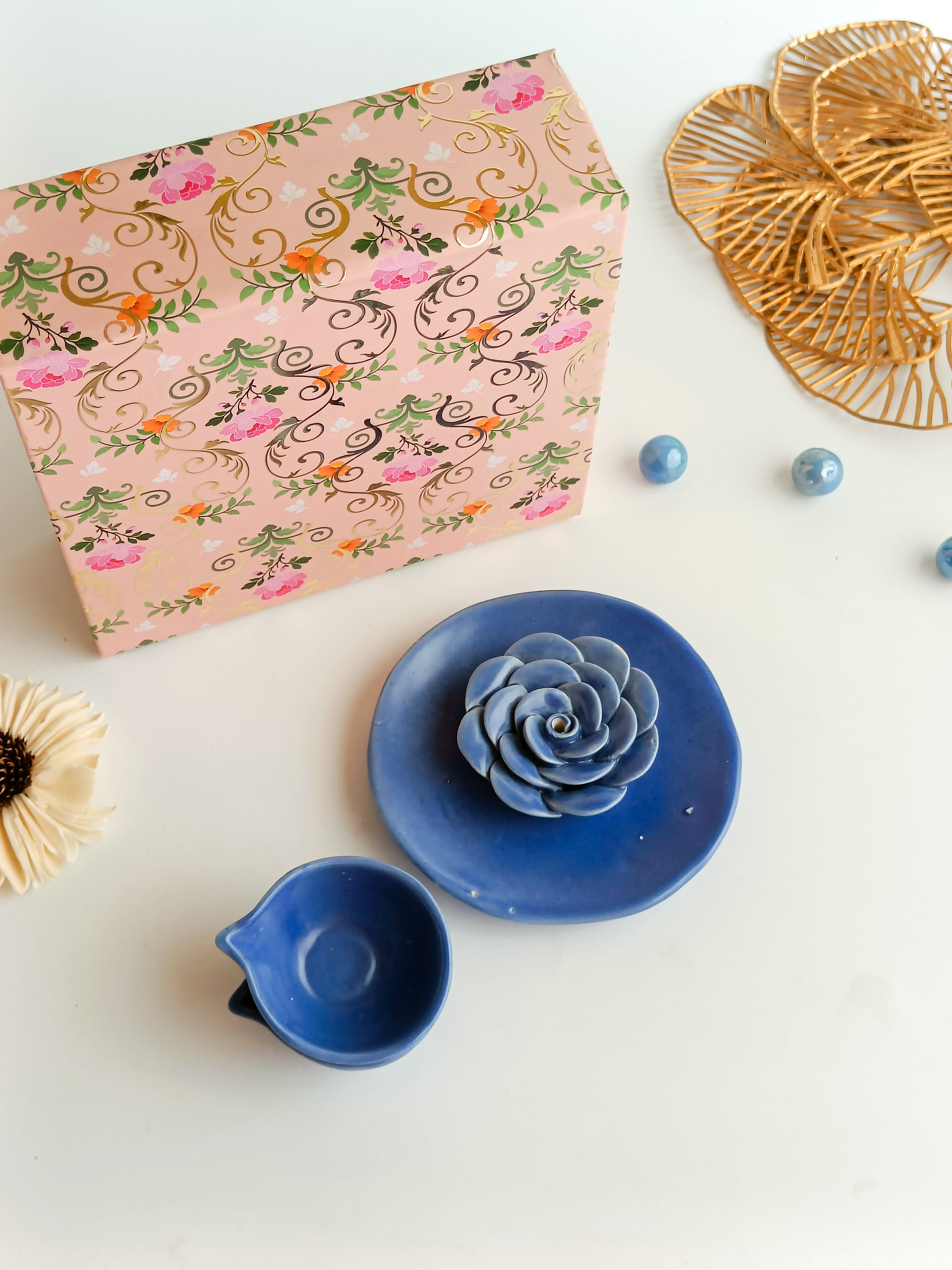 Floret Agarbatti and Diya Gift Hamper