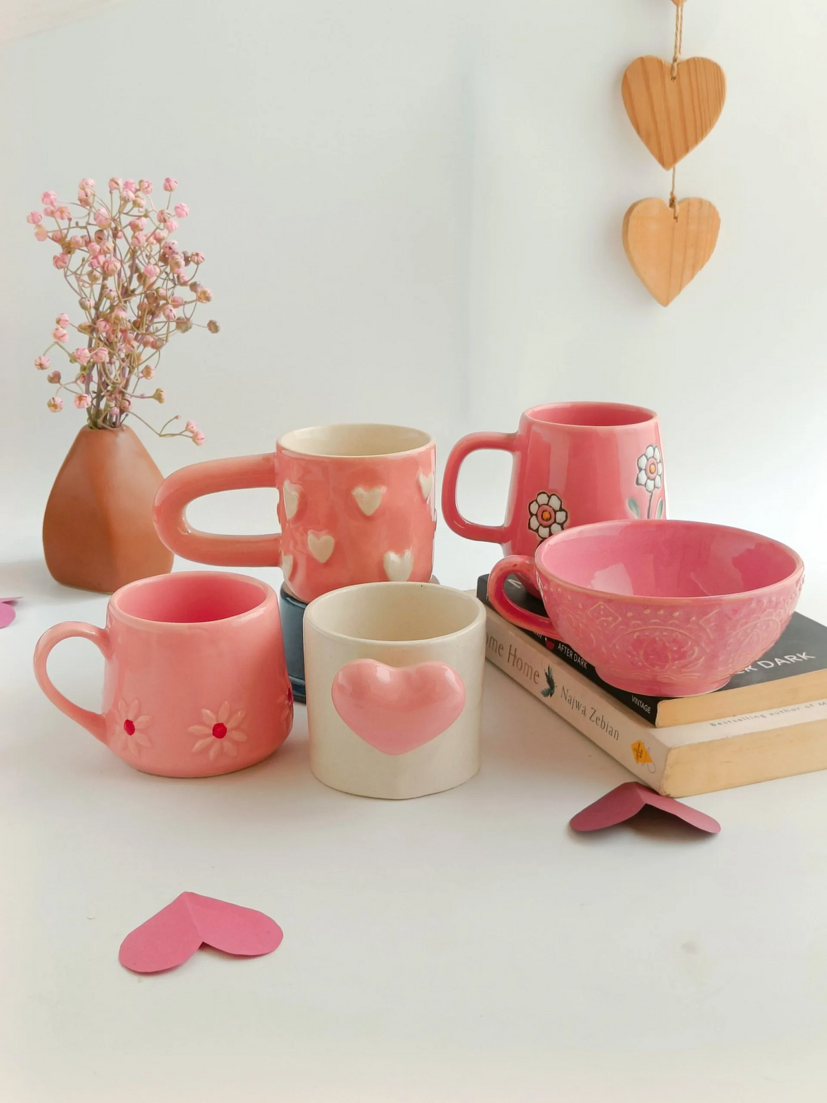 Pretty in Pink Sips (Set of 5 Mugs)