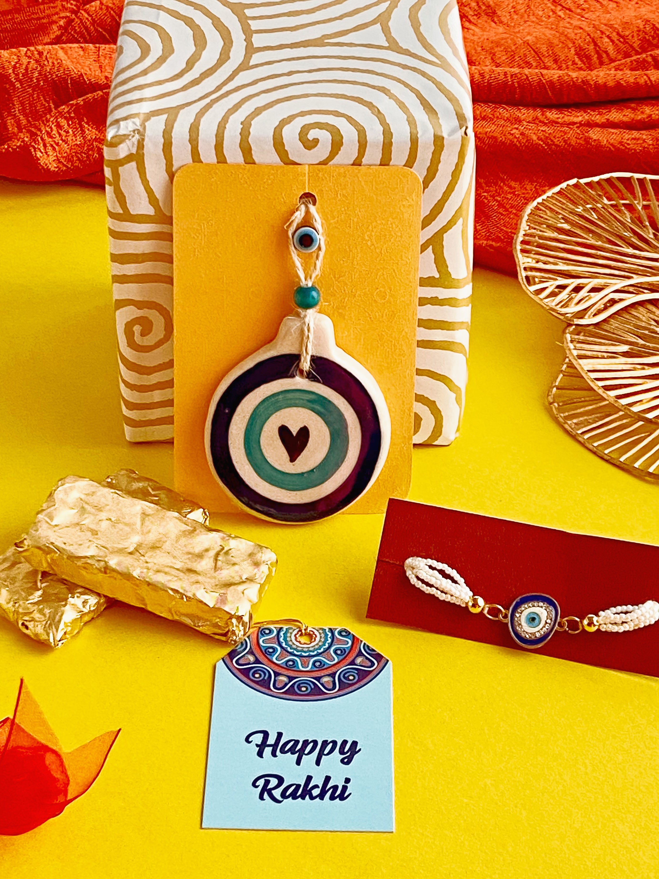 Good luck Charm & Choco Rakhi Kit