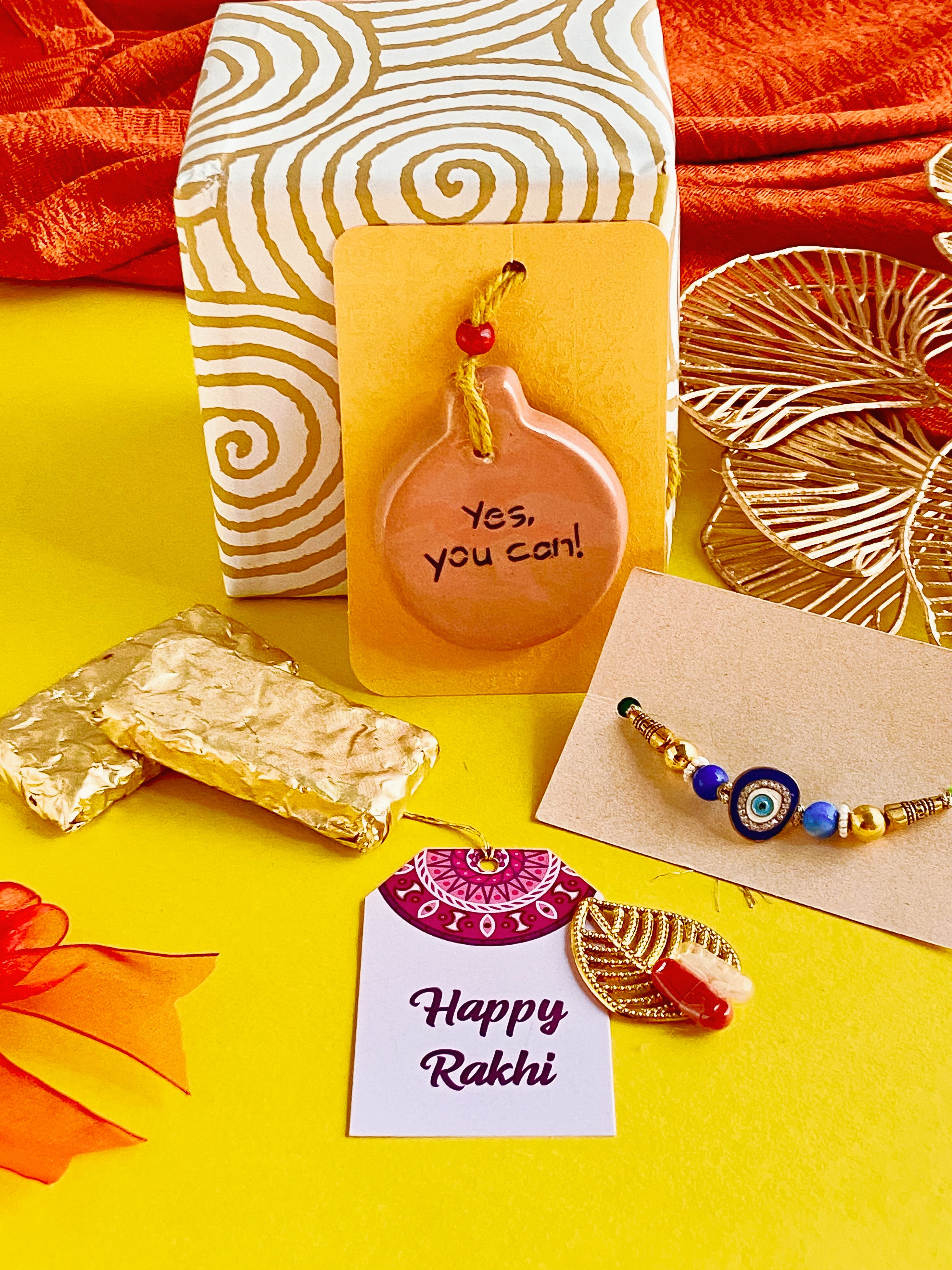 Good luck Charm & Choco Rakhi Kit
