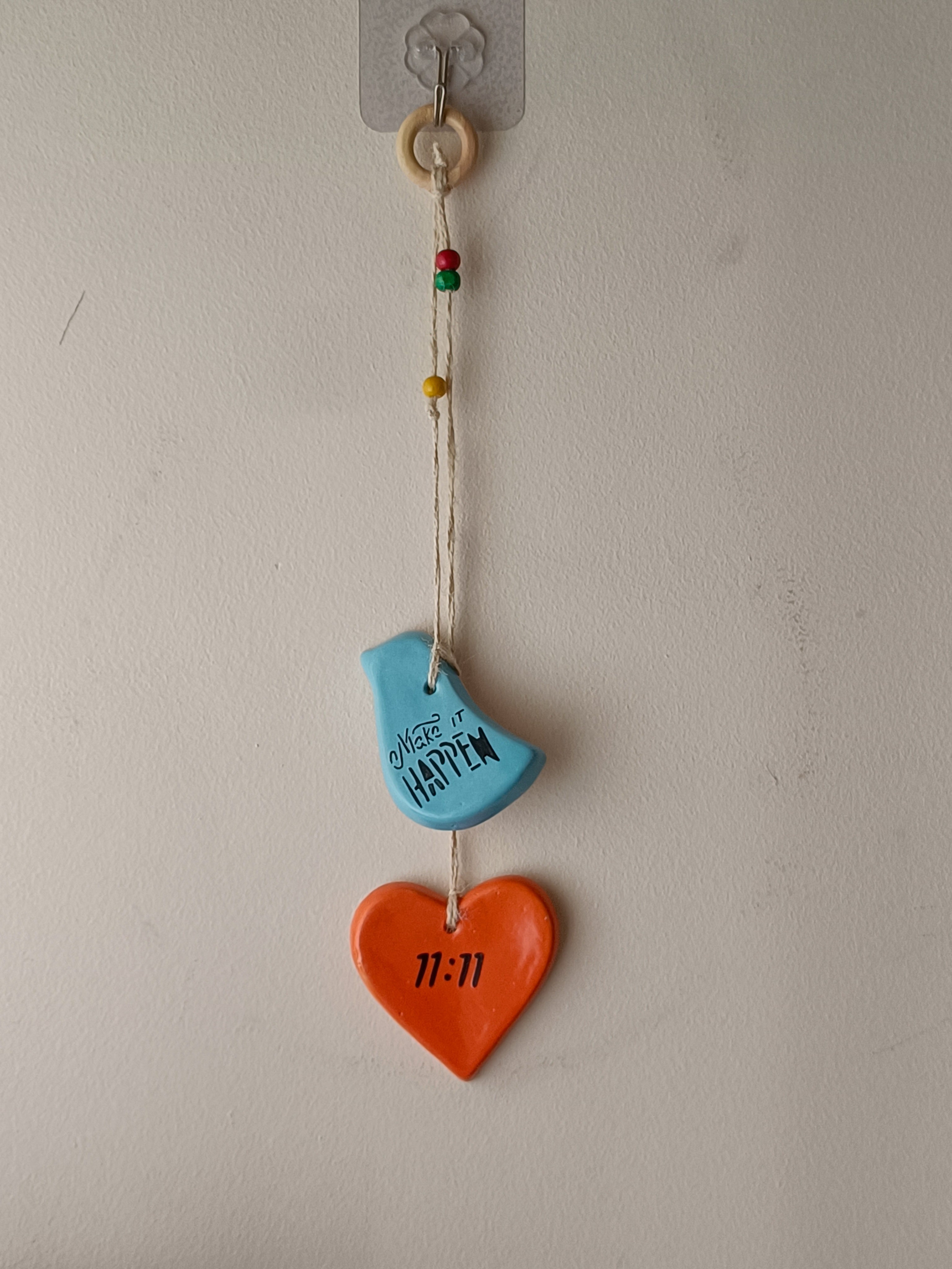Make-It-Happen Ceramic Charm Hanging Set