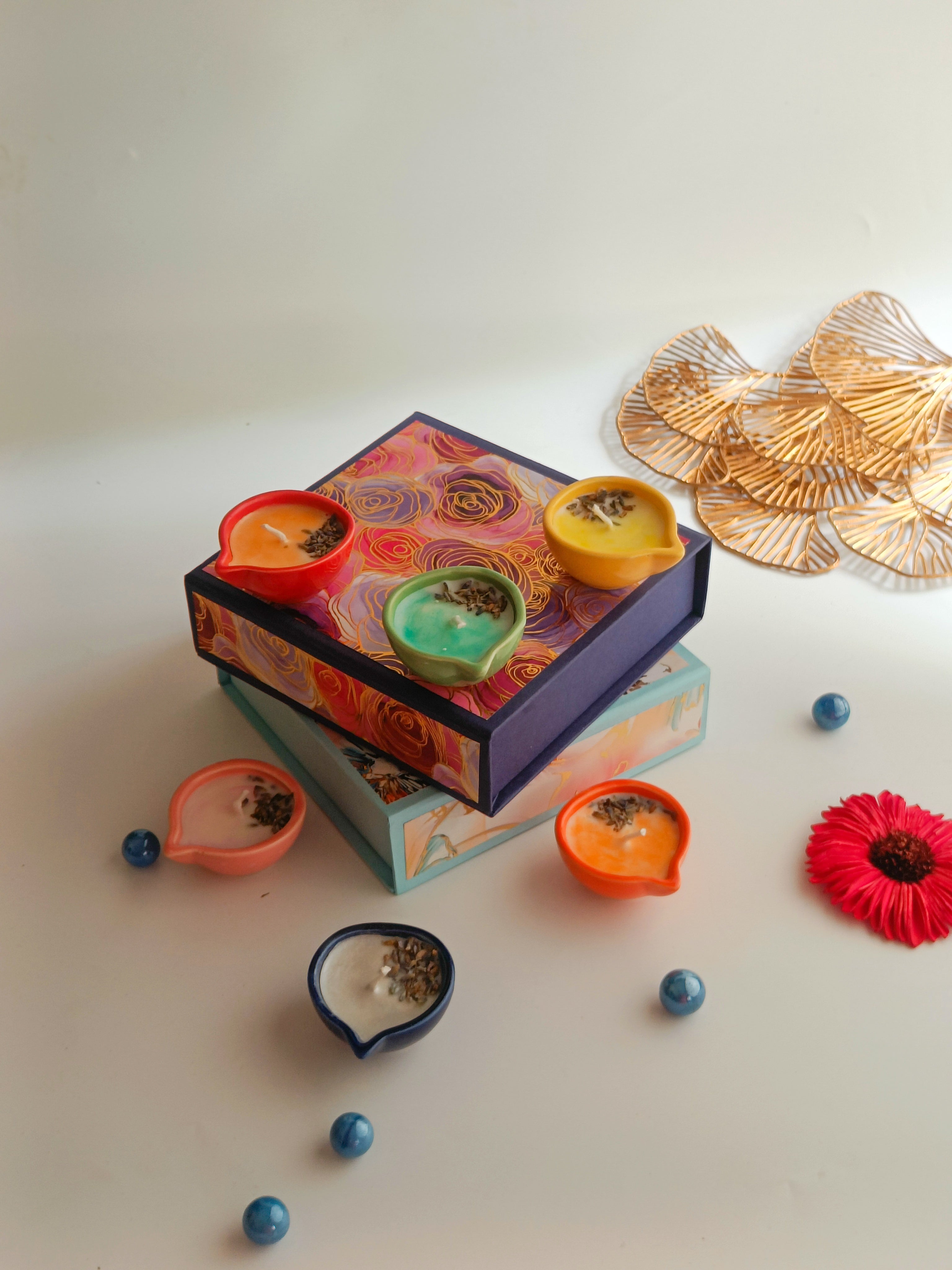 Scented Diya Glow box gift hamper