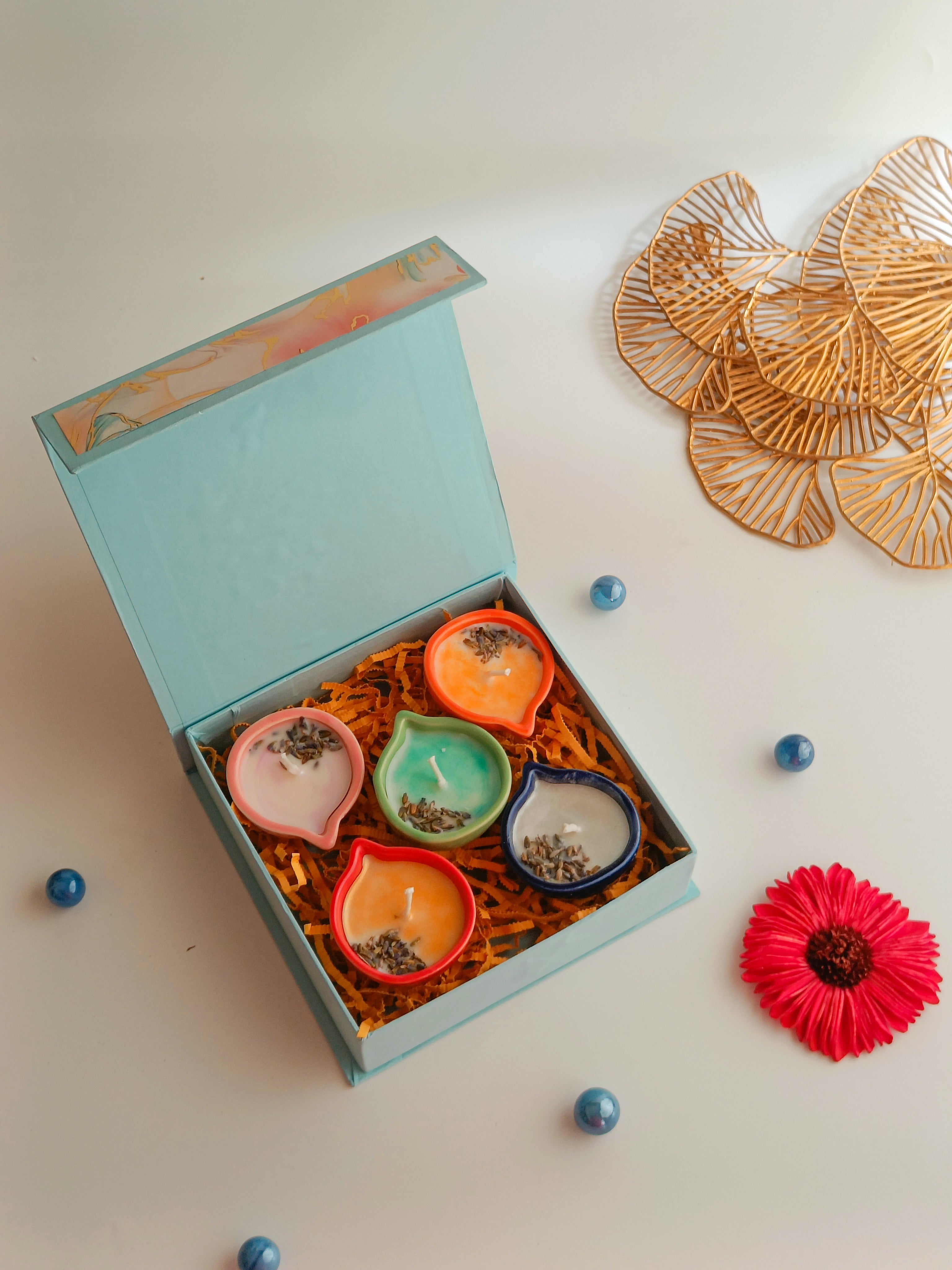 Scented Diya Glow box gift hamper