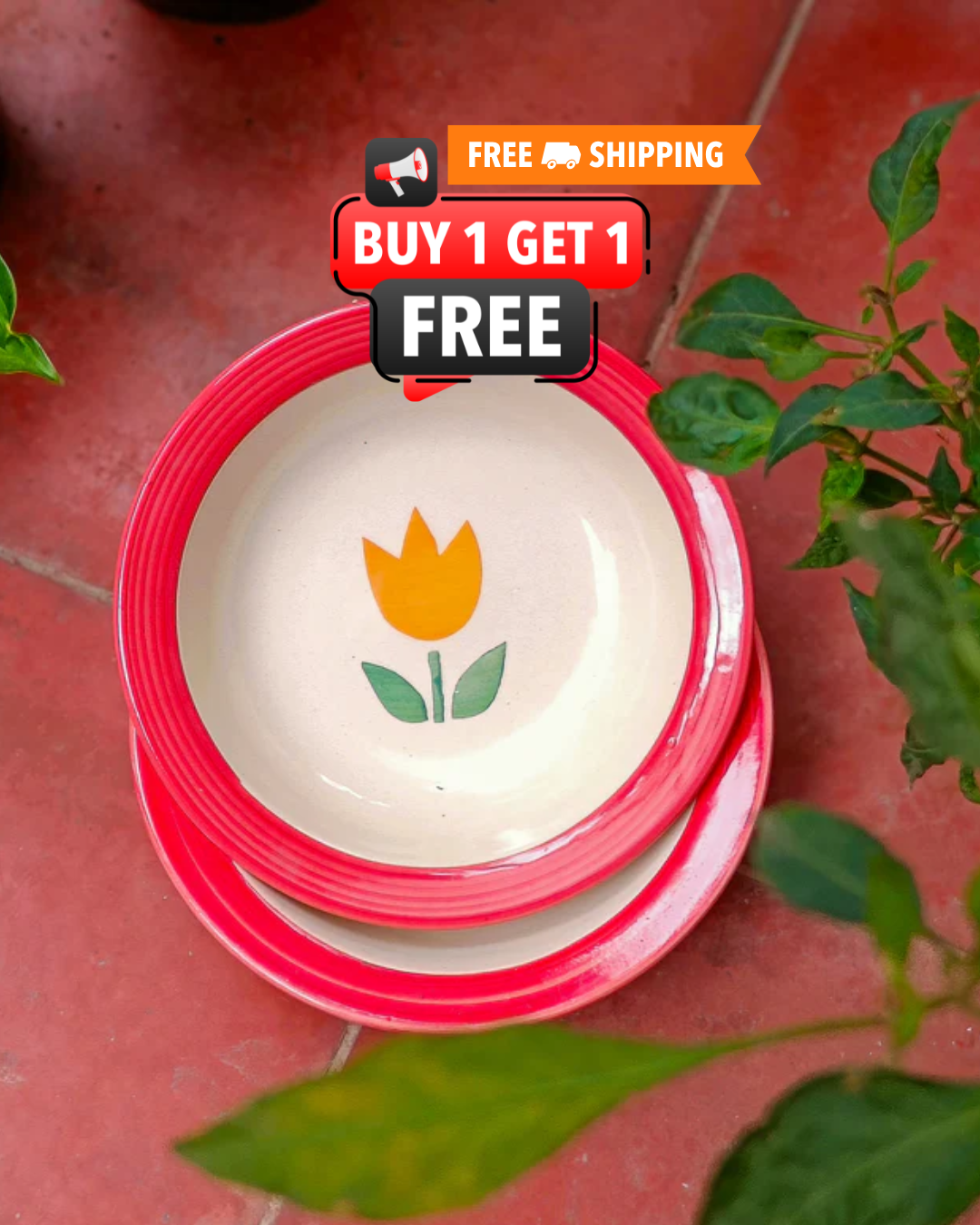 Sunny Tulip Pasta plates( per pc )