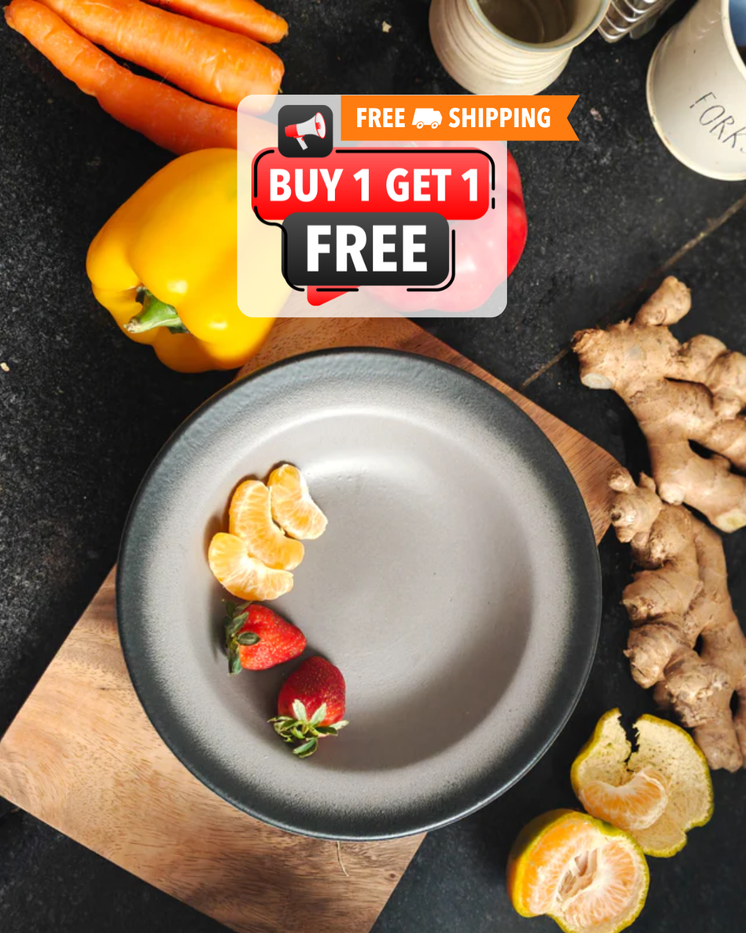 Monochrome Matte Pasta Plate (Per pc)