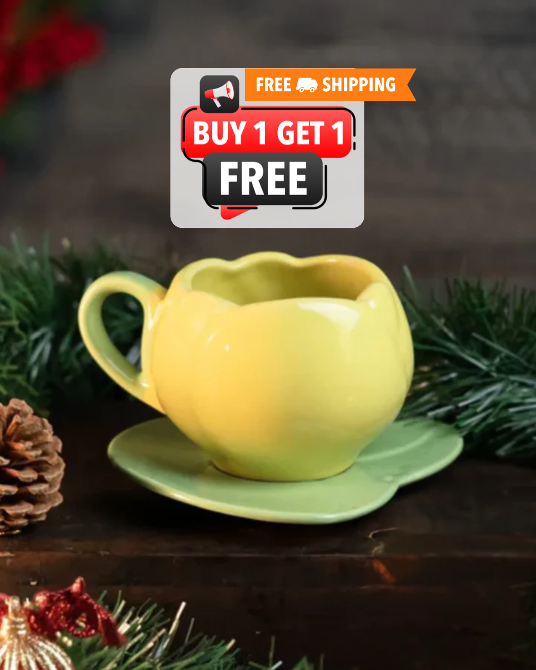 Gulbahar Sips (Tulip Mug) & Saucer Set (per set)