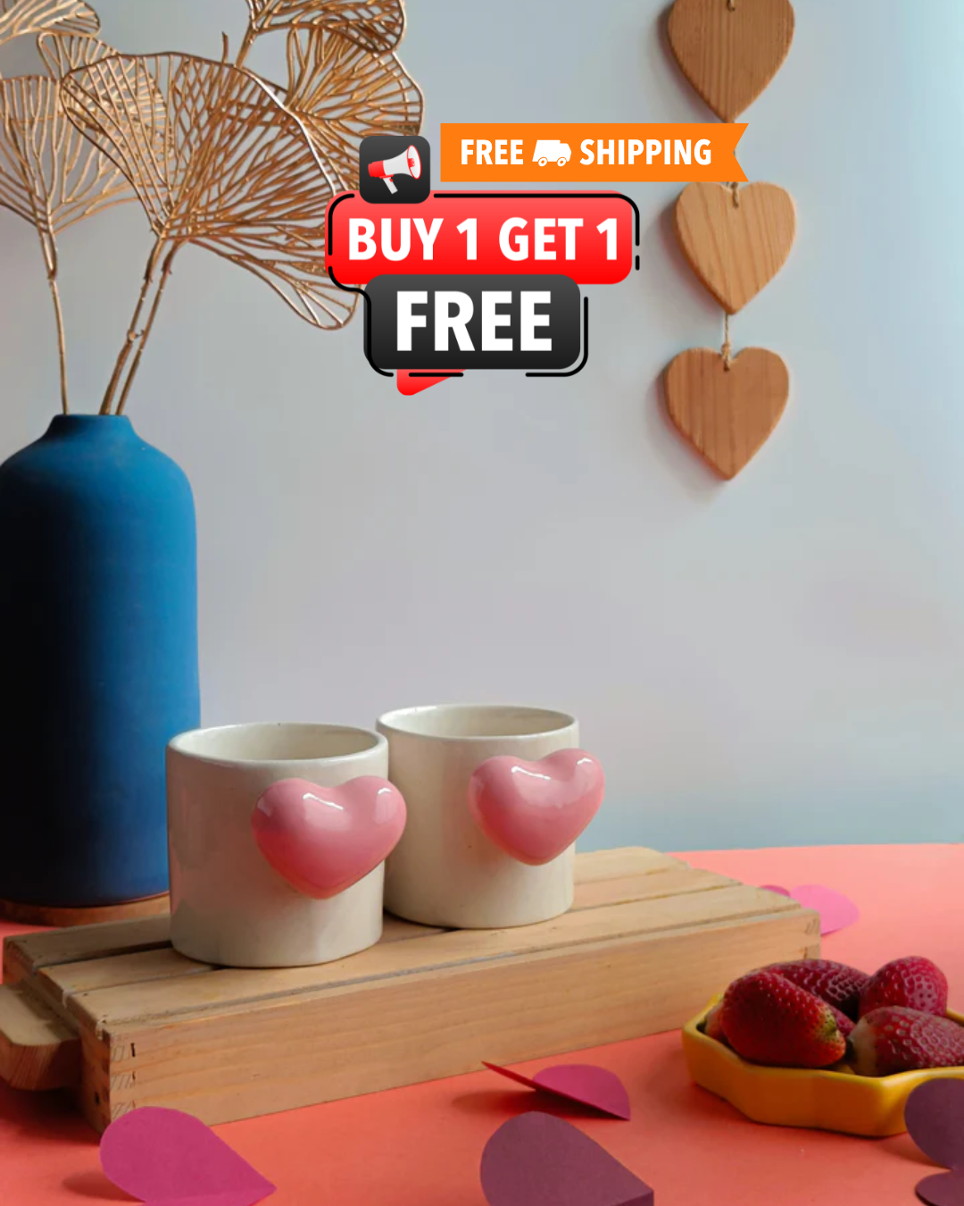 Fluffy Heart Mug (per pc)