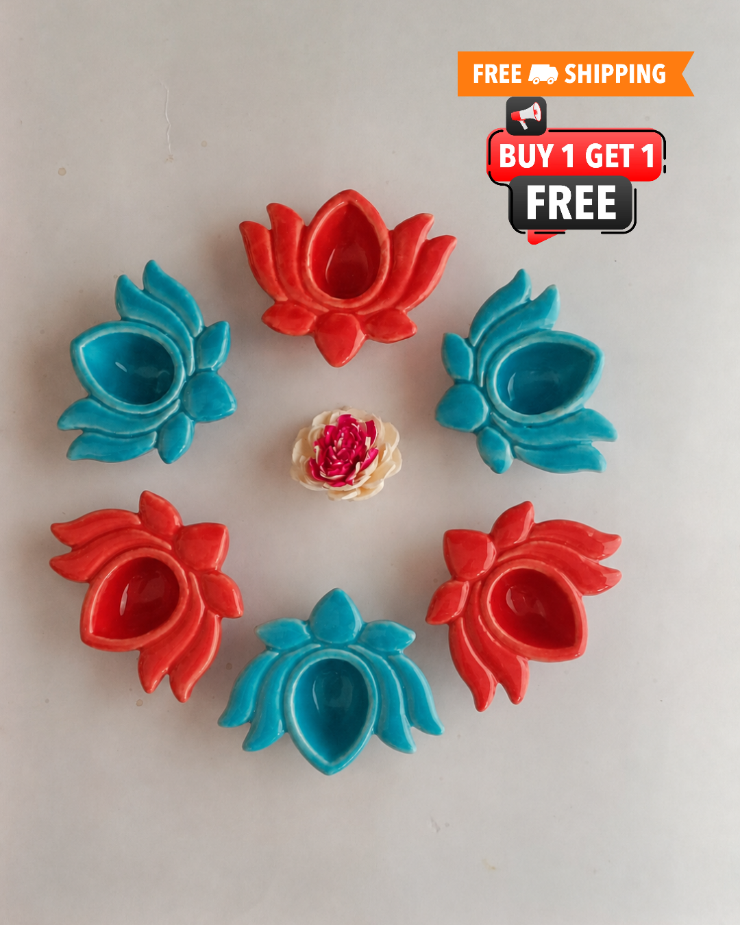 Lotus Diya (4 pcs)