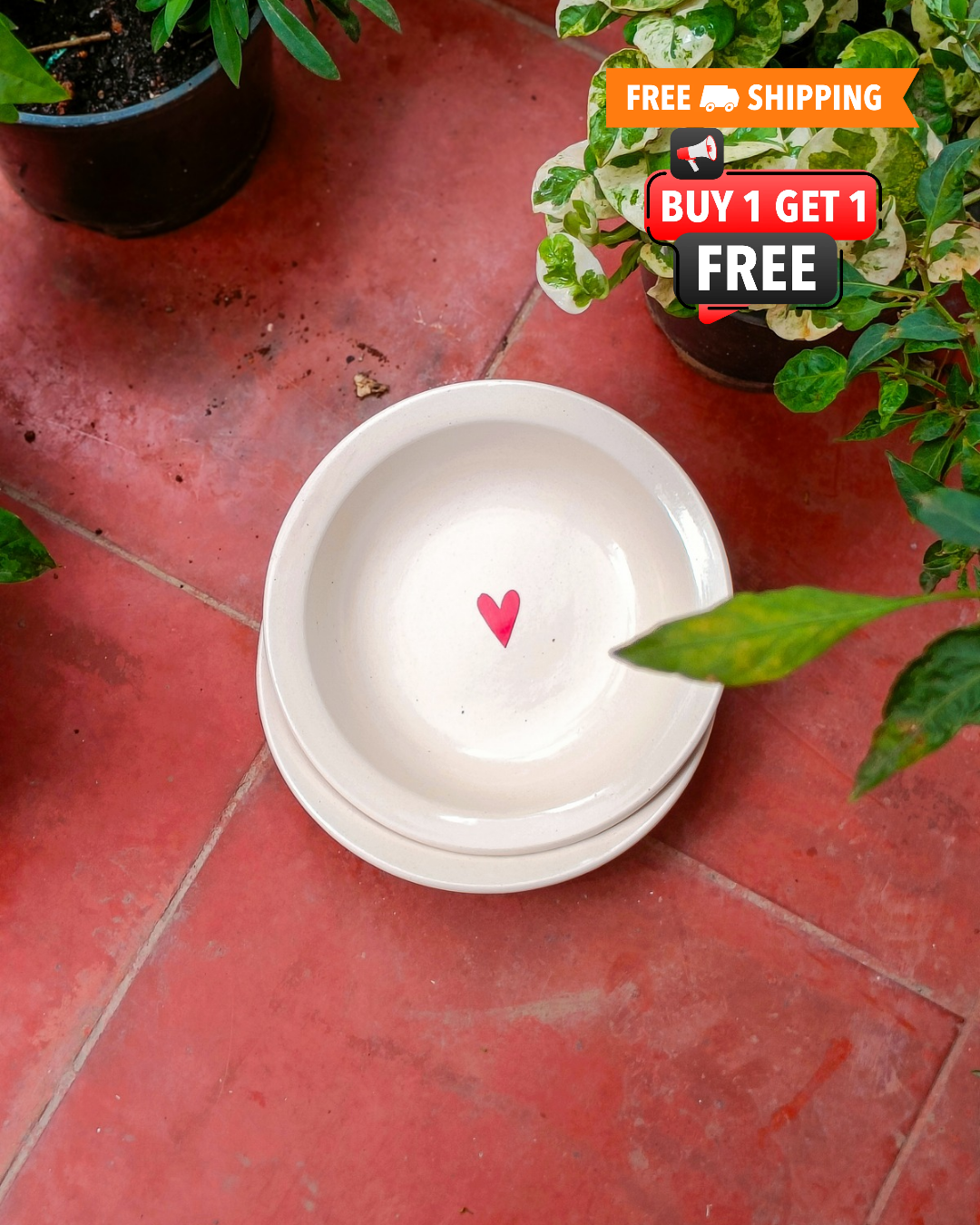 Centre of My Heart Pasta Plate (Per pc)