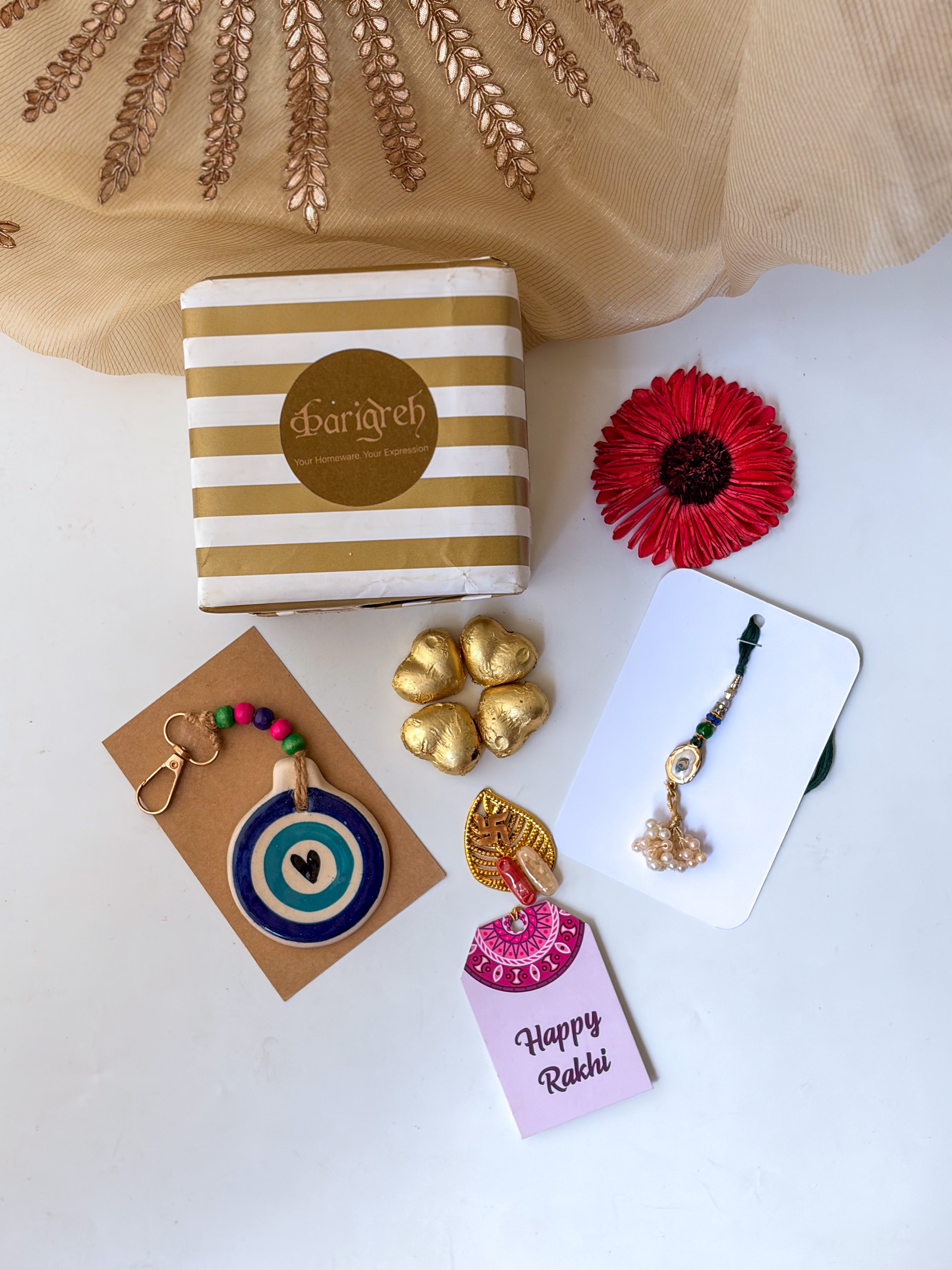 Charm Peacock Lumba Rakhi Hamper