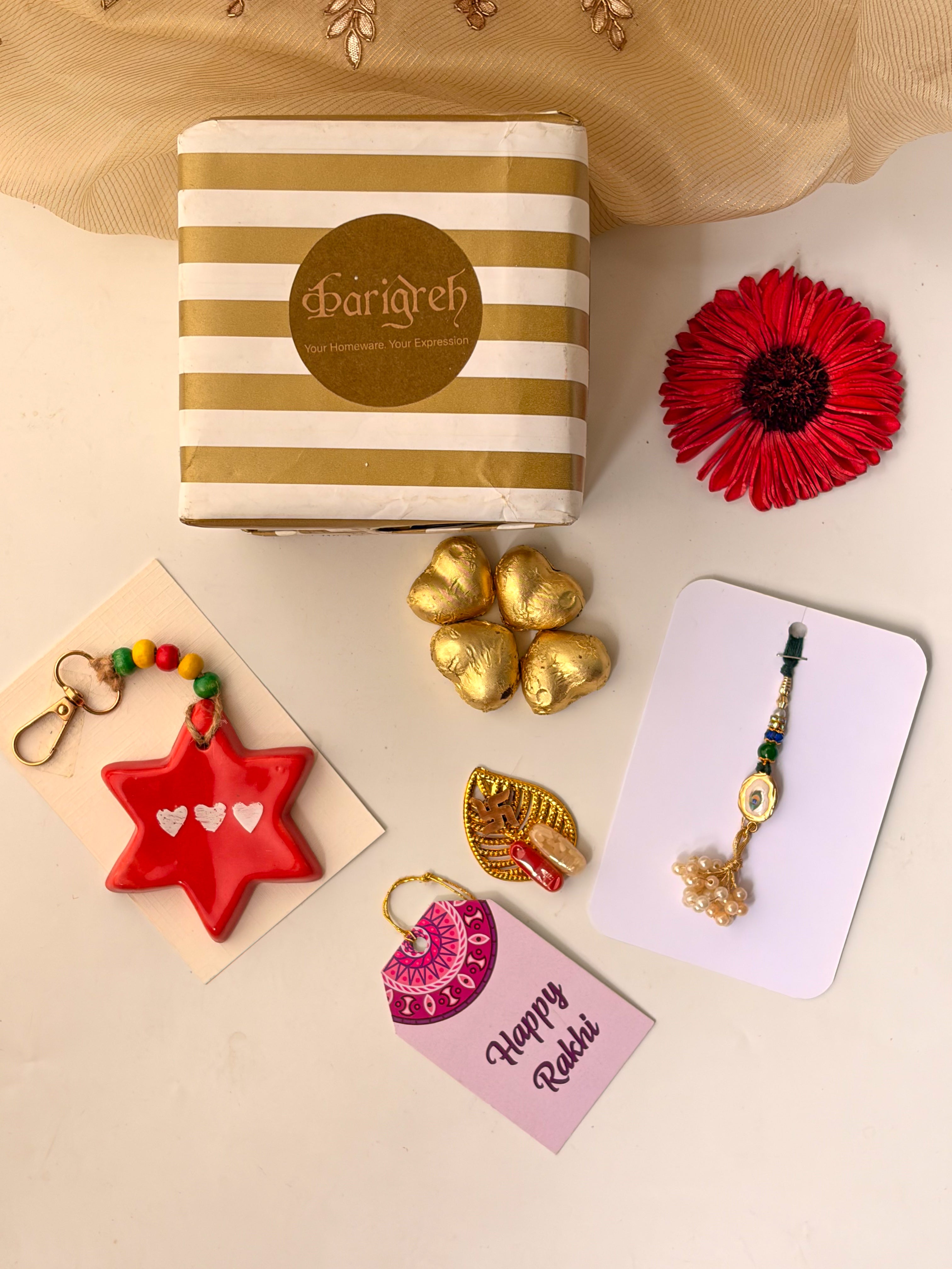 Charm Peacock Lumba Rakhi Hamper