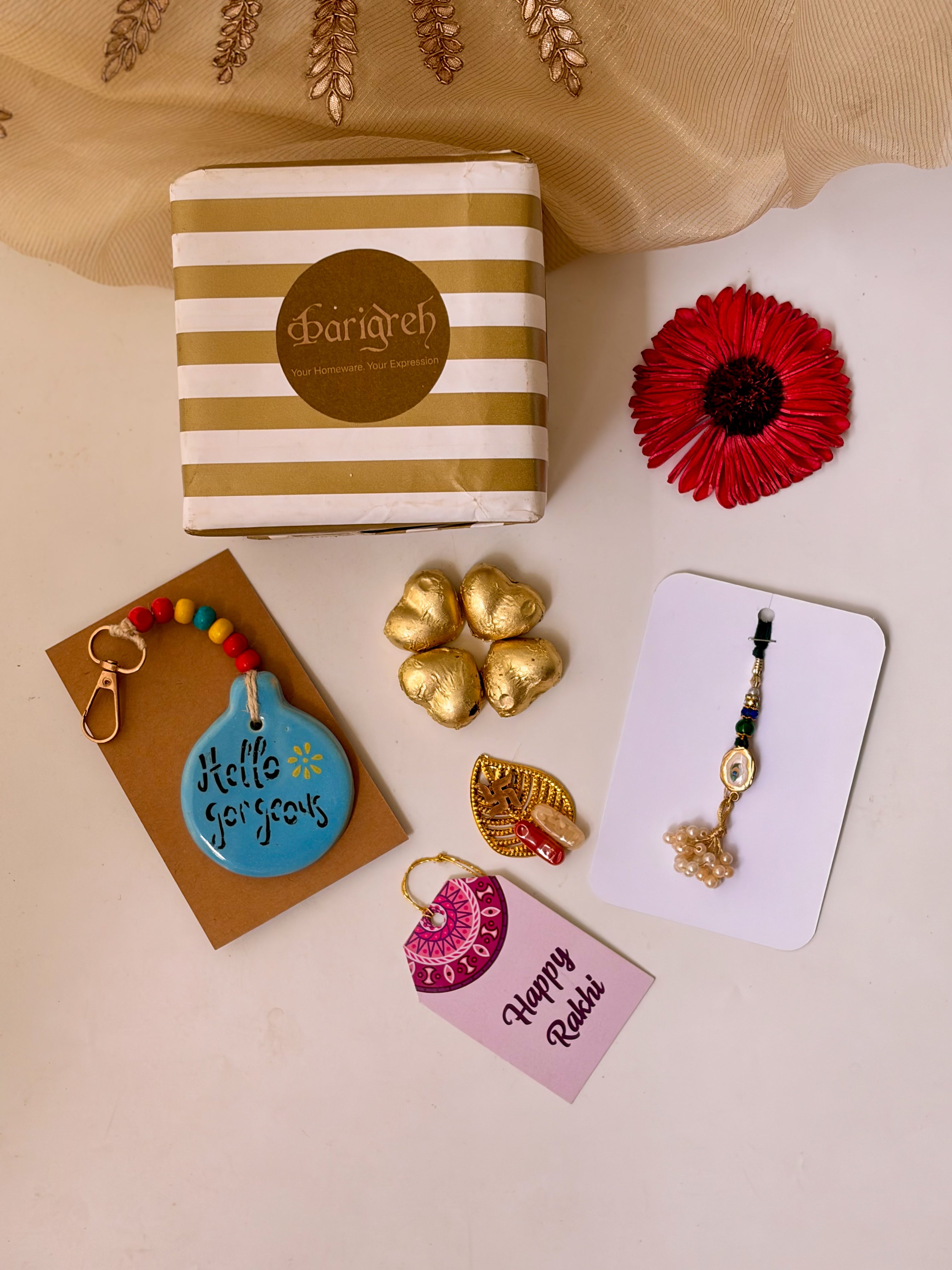 Charm Peacock Lumba Rakhi Hamper