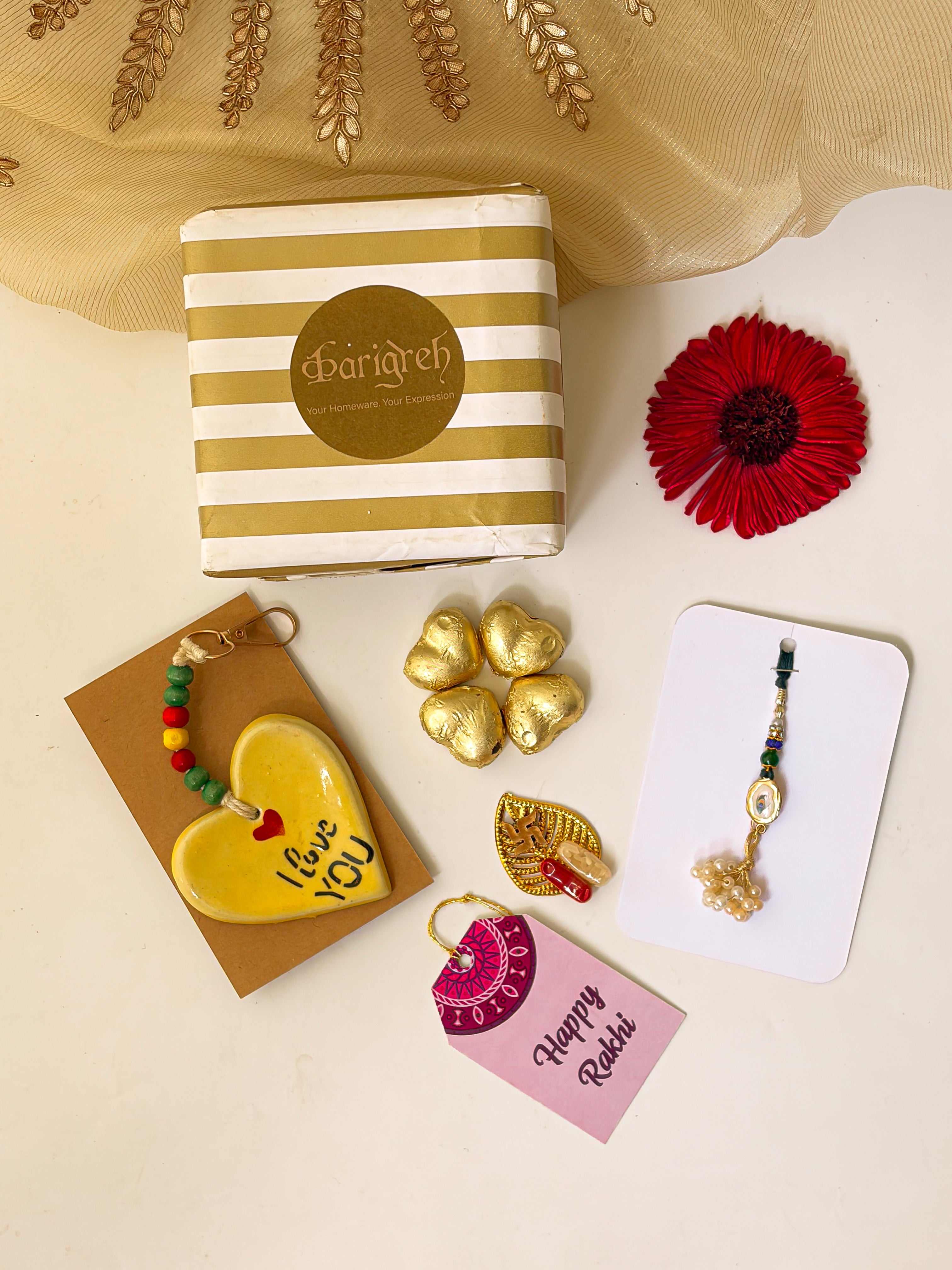 Charm Peacock Lumba Rakhi Hamper