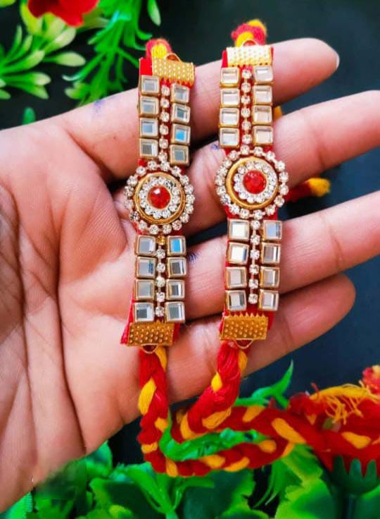 Mauli Rakhi with Roli Chawal Set