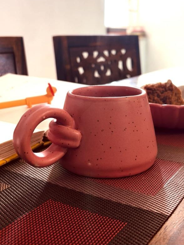 Blush Loop Handle Coffee Mug( per pc)