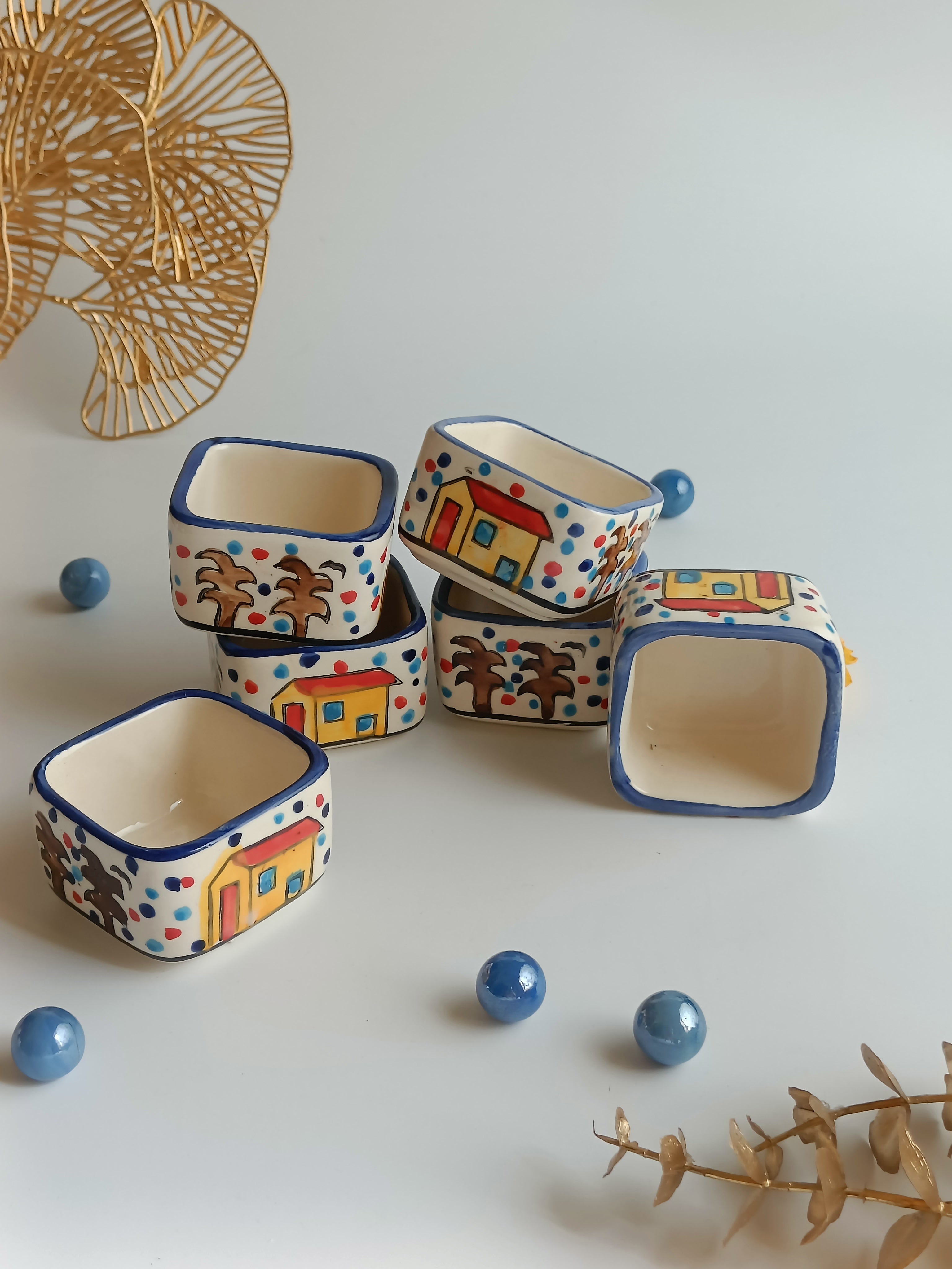 CityScape Chutney Dip Bowls (Pair)