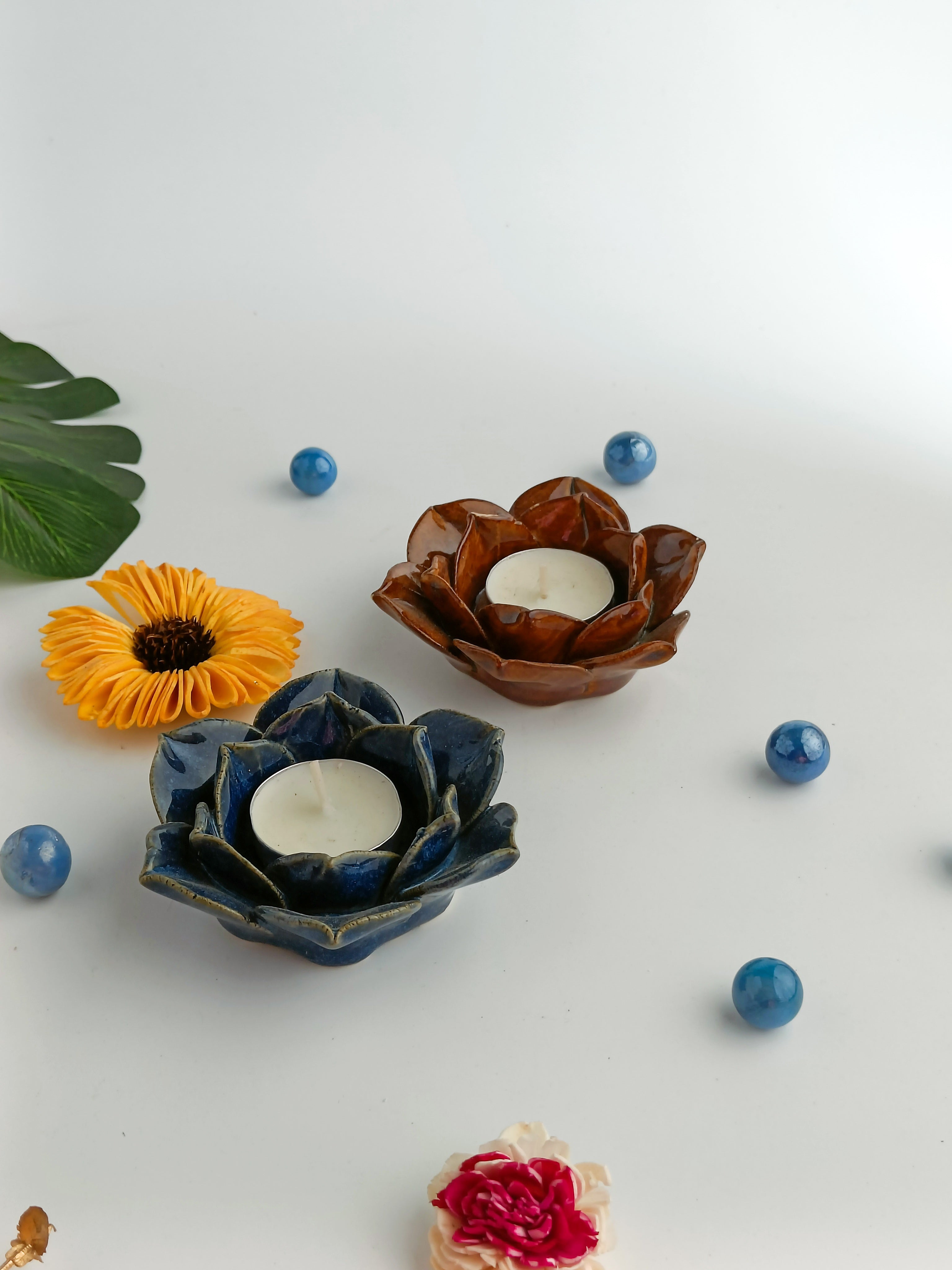 Petal Glow Tealight Candle Holder(per pc )
