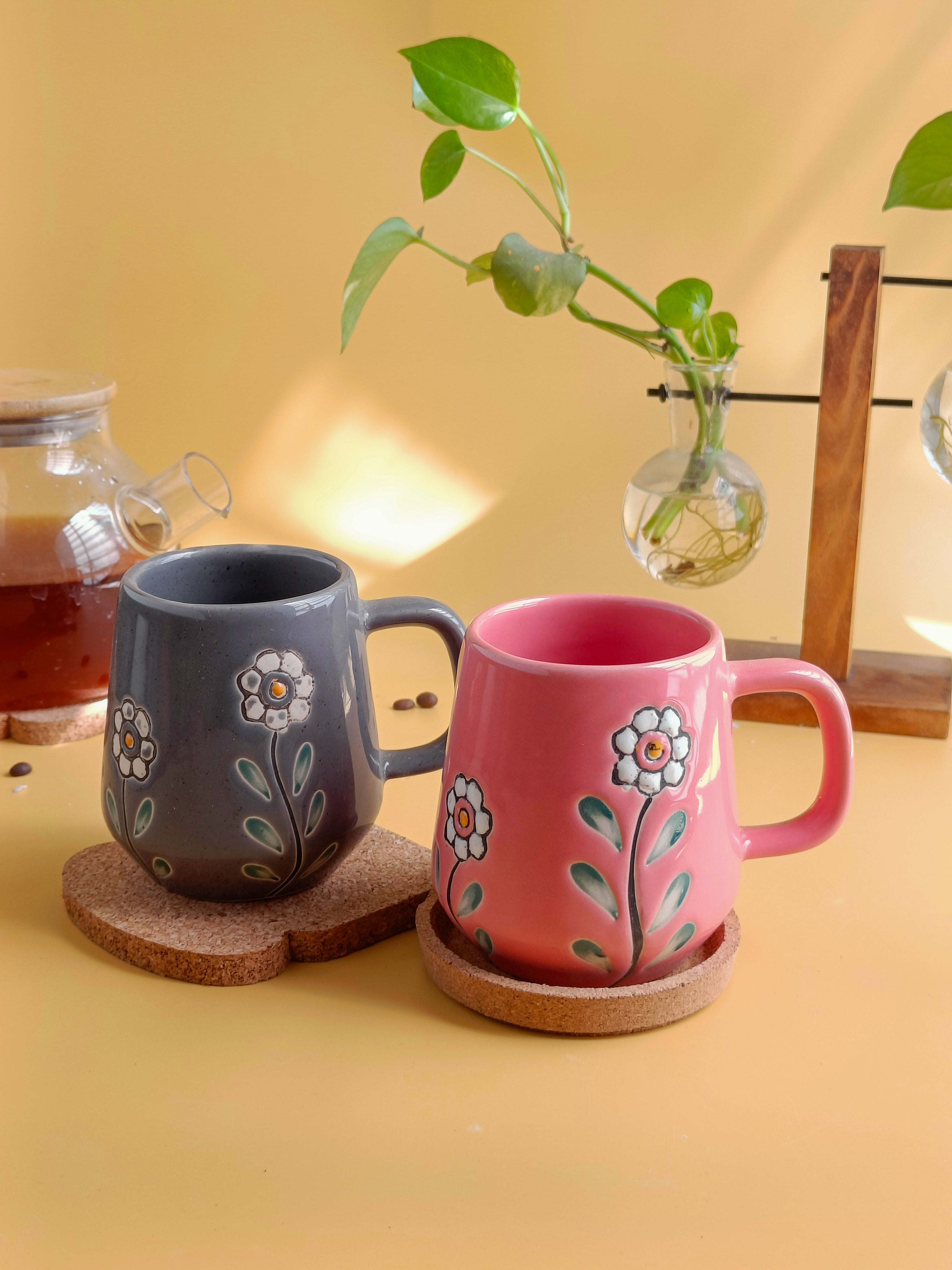 Coffee Time Combo (2 Mugs, 2 Coasters)