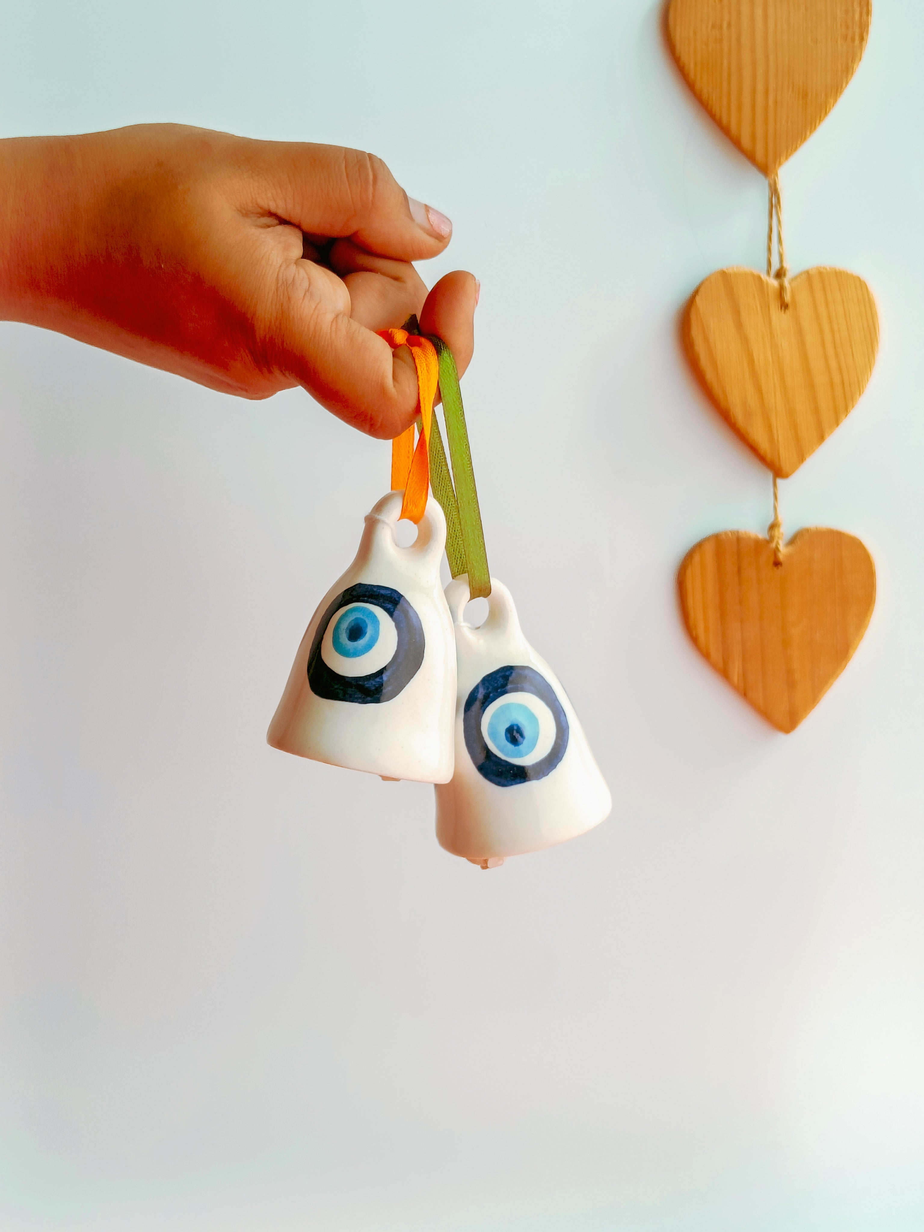 Evil Eye Ceramic Bell