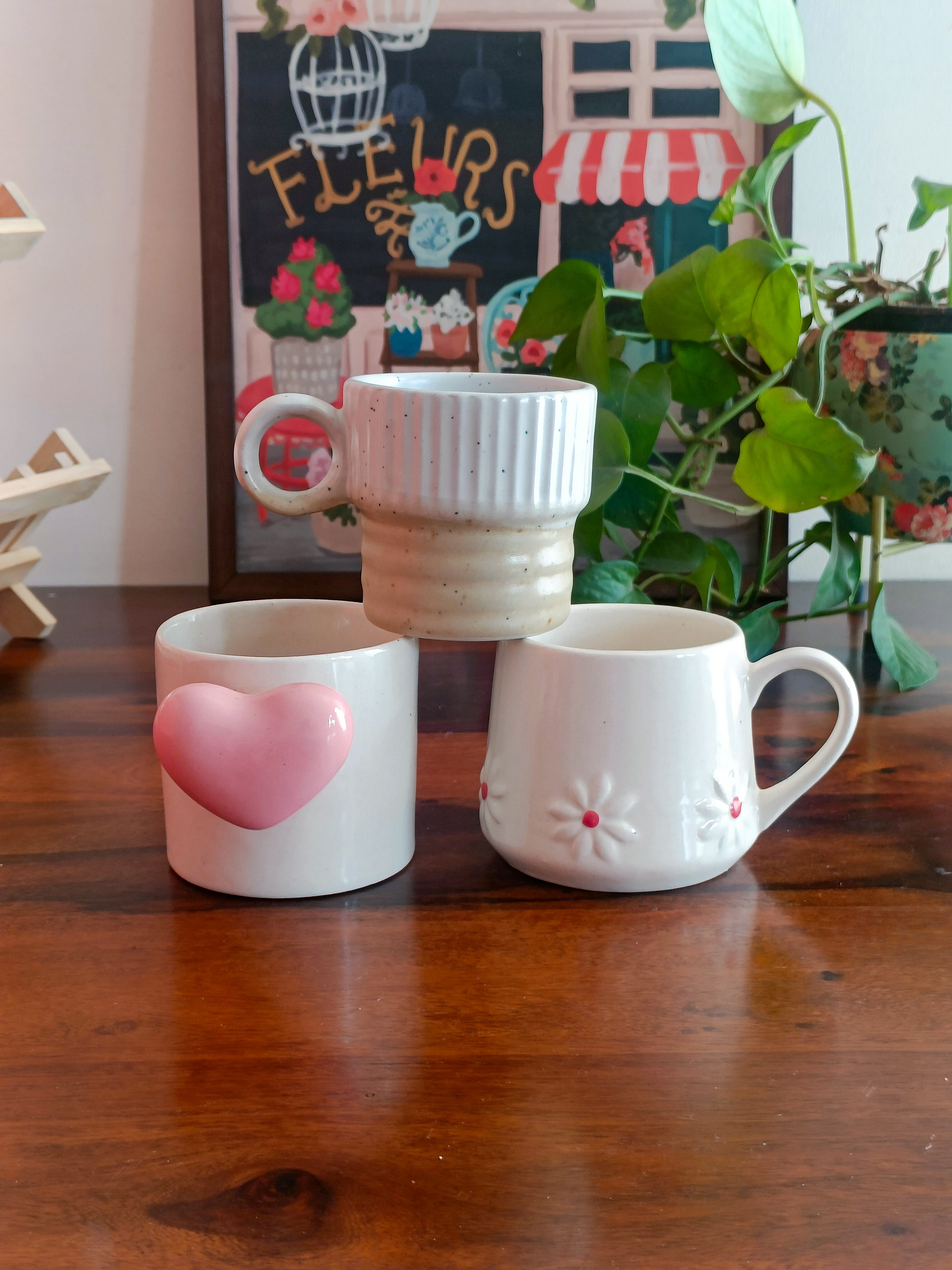 Whispers in White (Set of 3 Mugs)