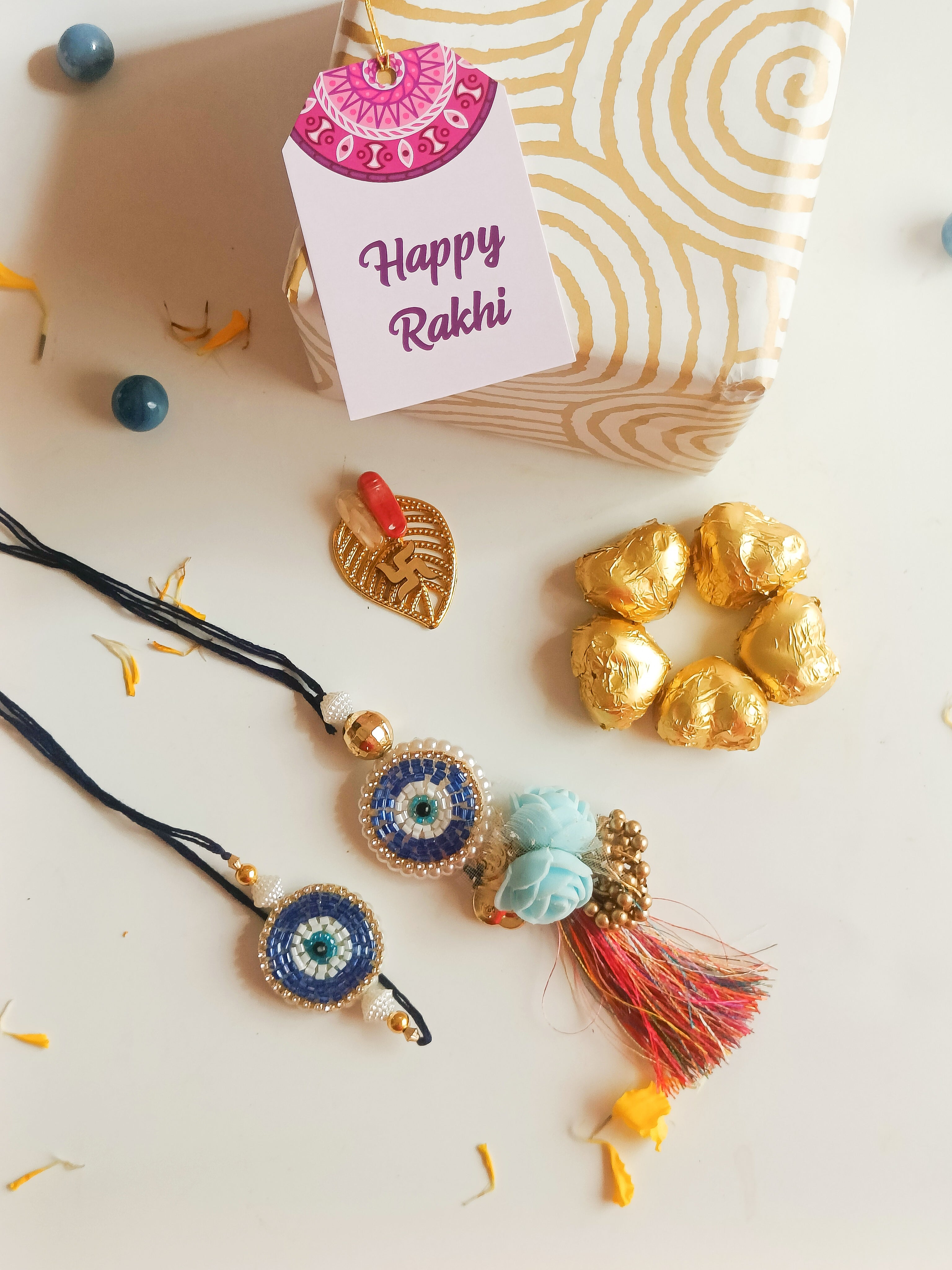 Evil Eye Pair Rakhi Combo