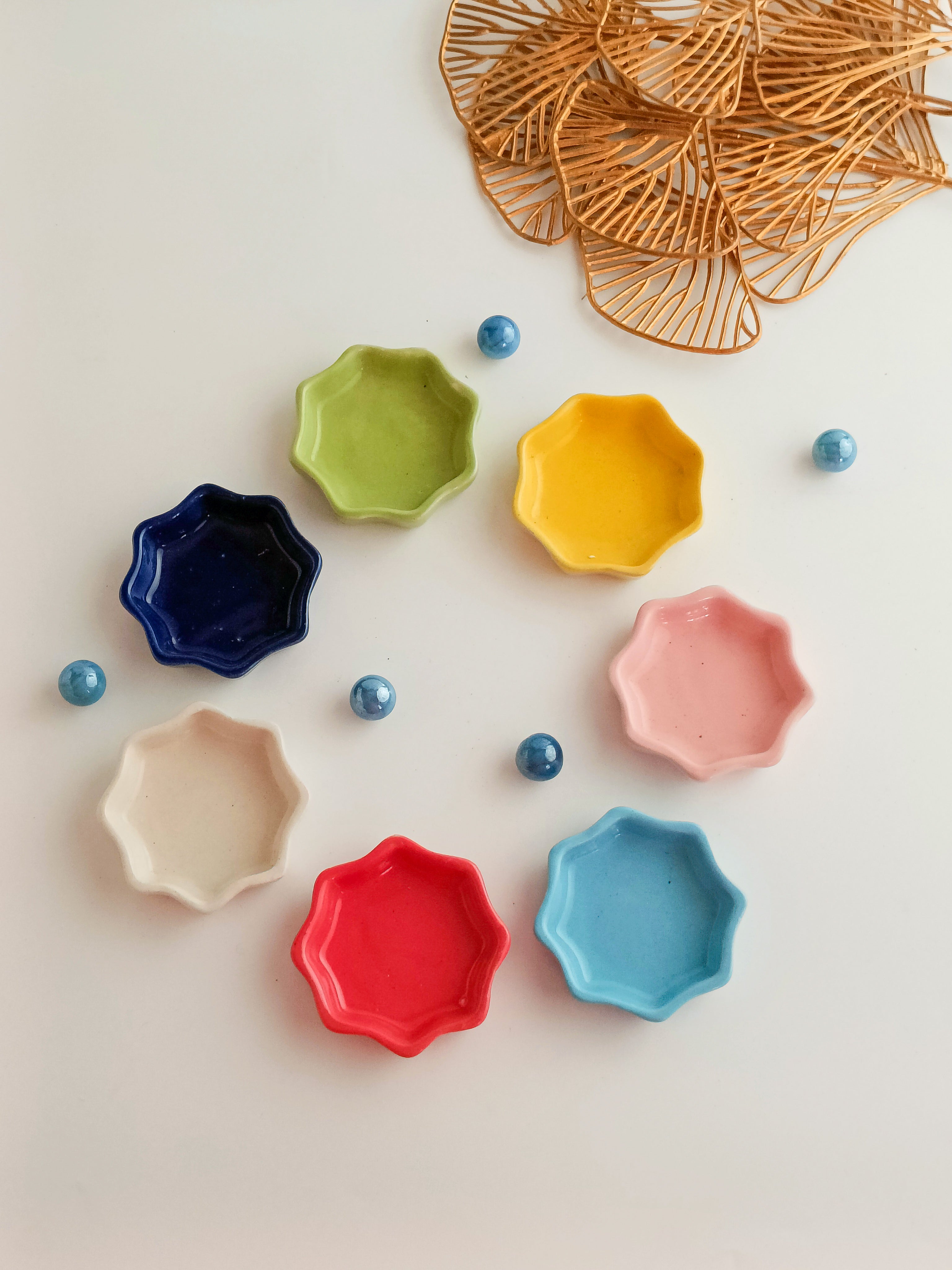 Star Diyas/ Incense Cone Holder (Set of 4 pcs)