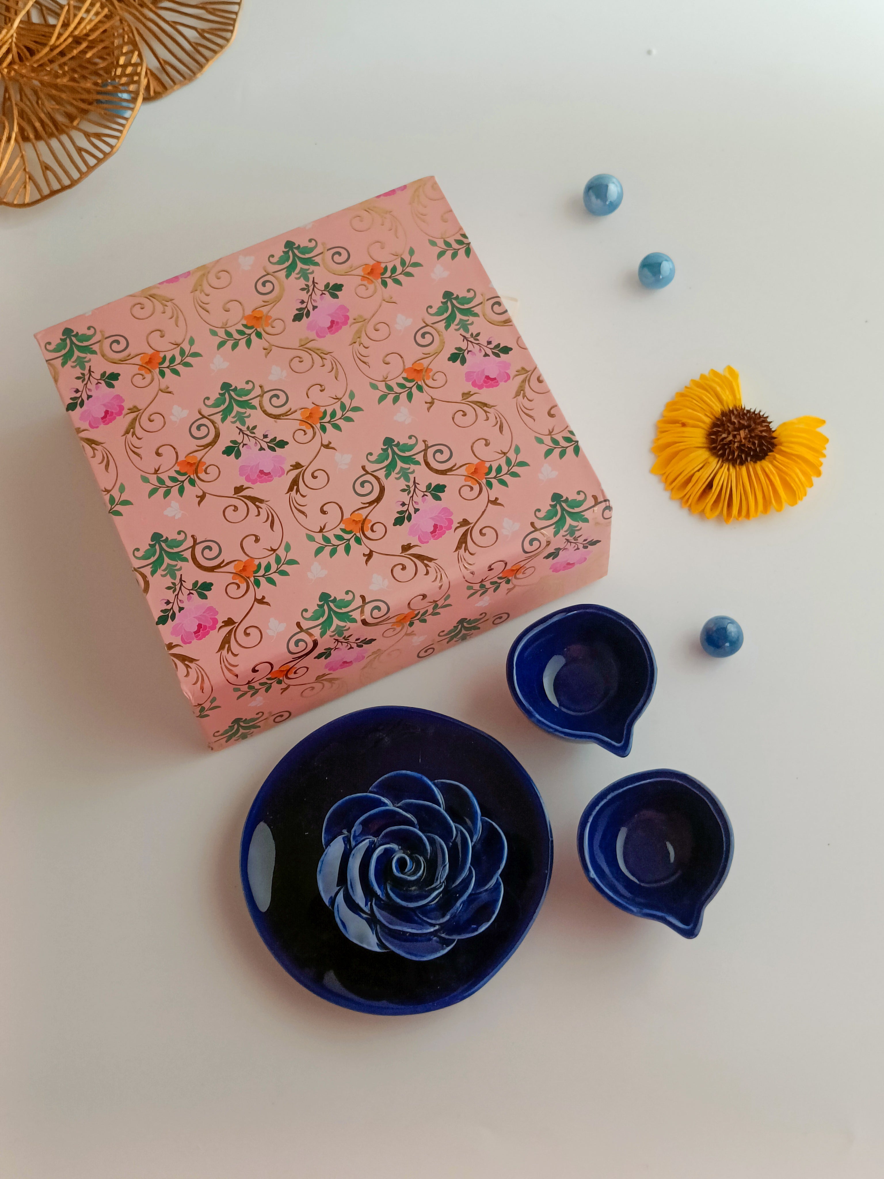 Floret Agarbatti and Diya Gift Hamper