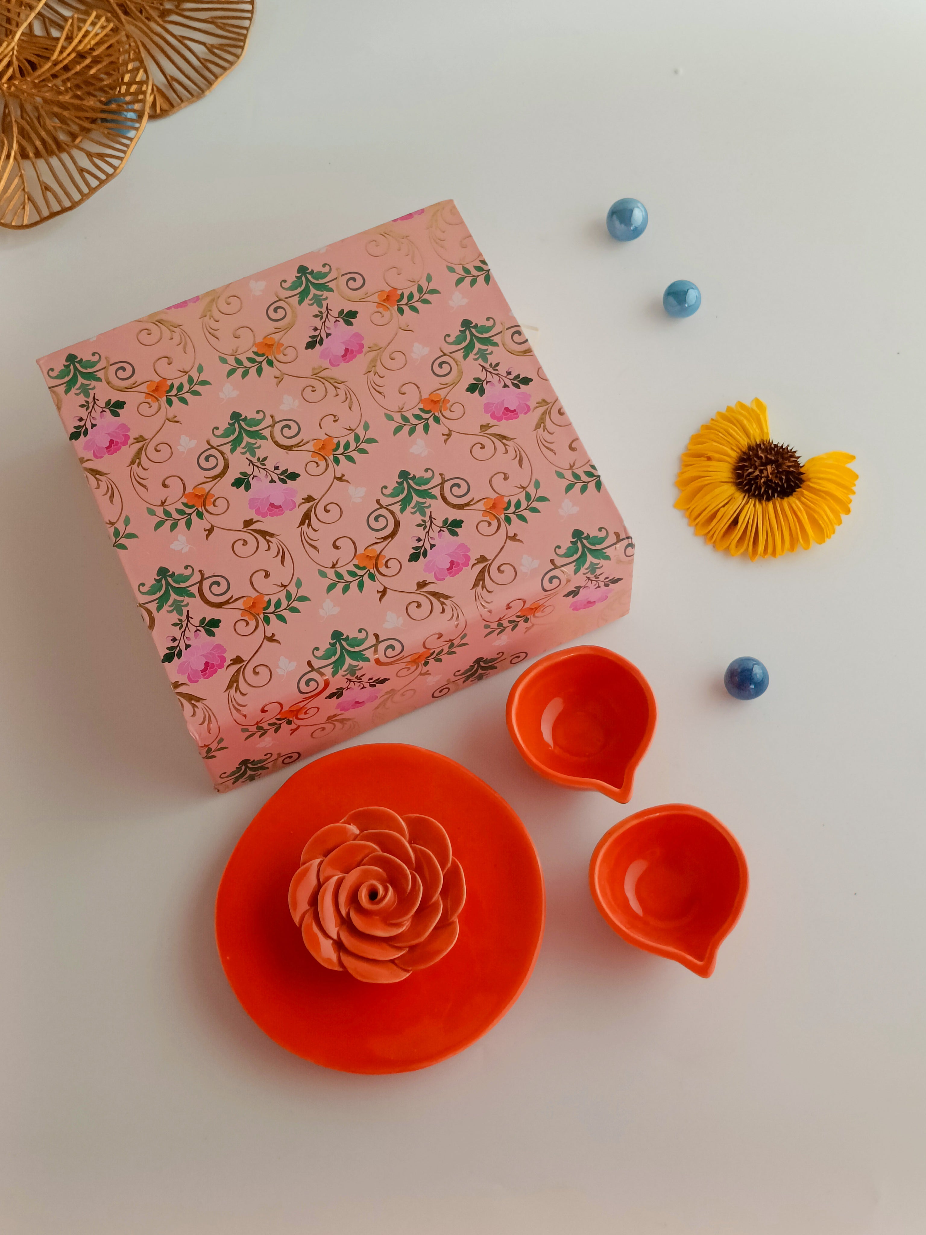 Floret Agarbatti and Diya Gift Hamper