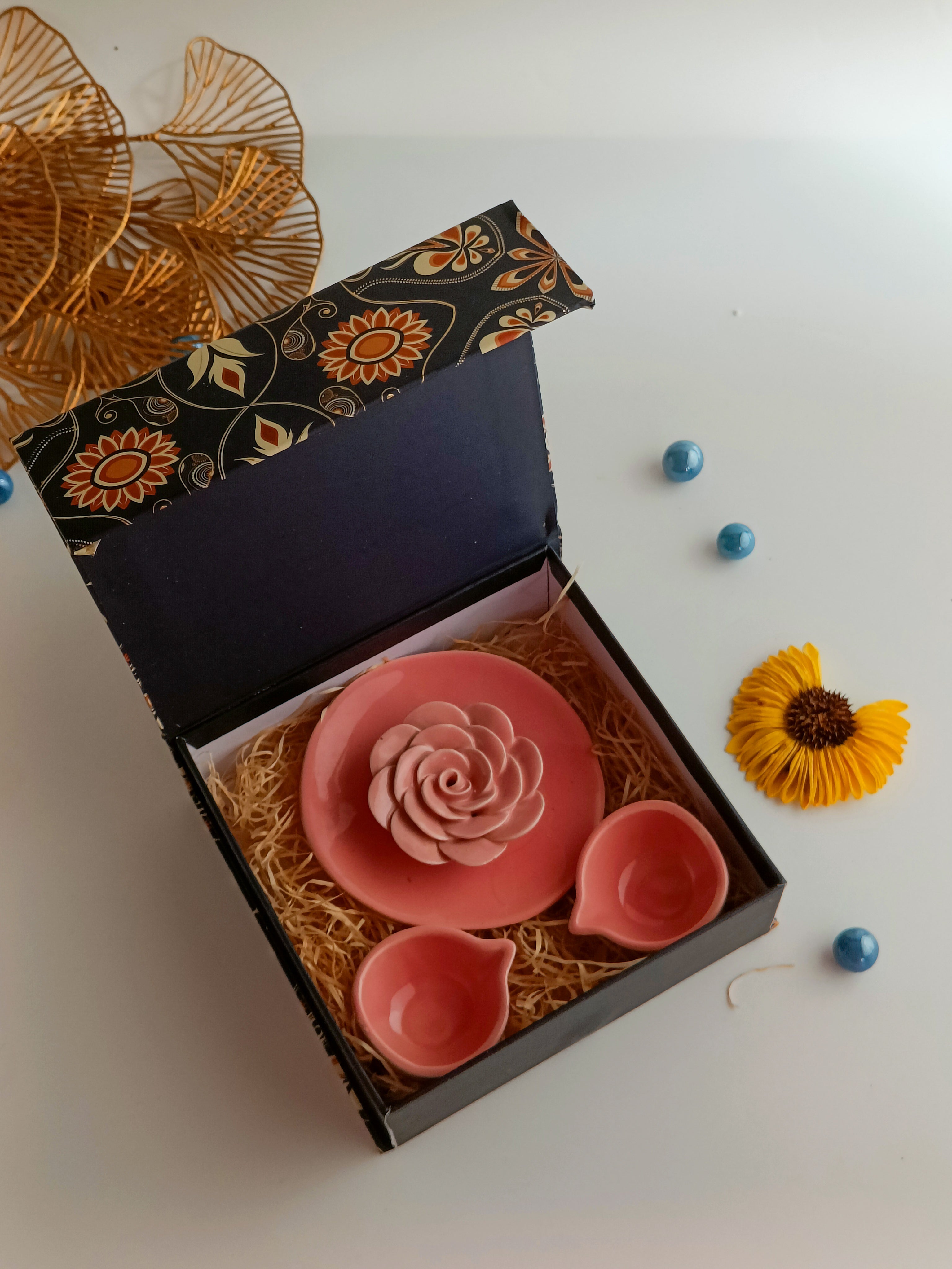 Floret Agarbatti and Diya Gift Hamper