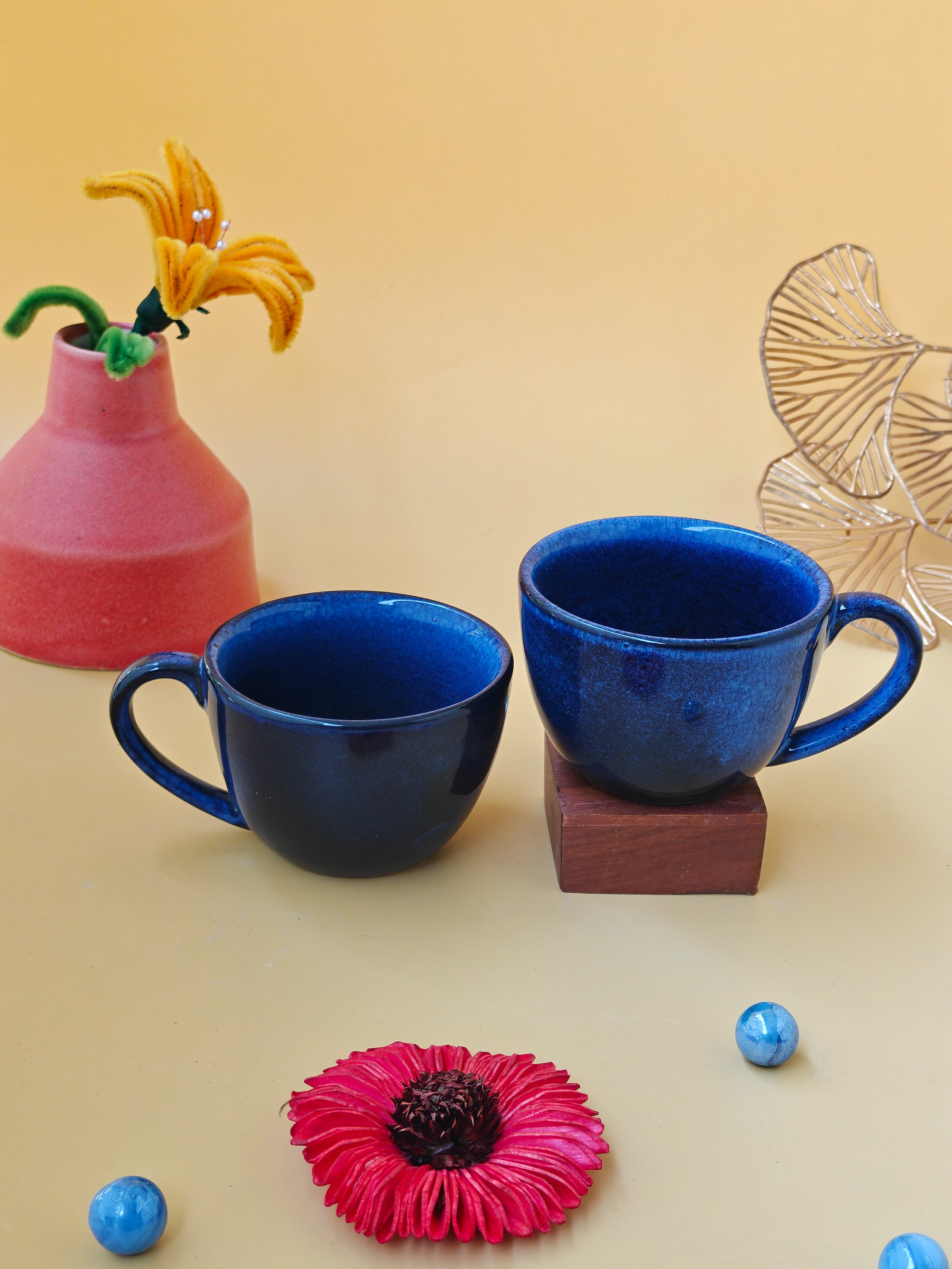 Midnight Blue Glossy Tea Cup( per pc)