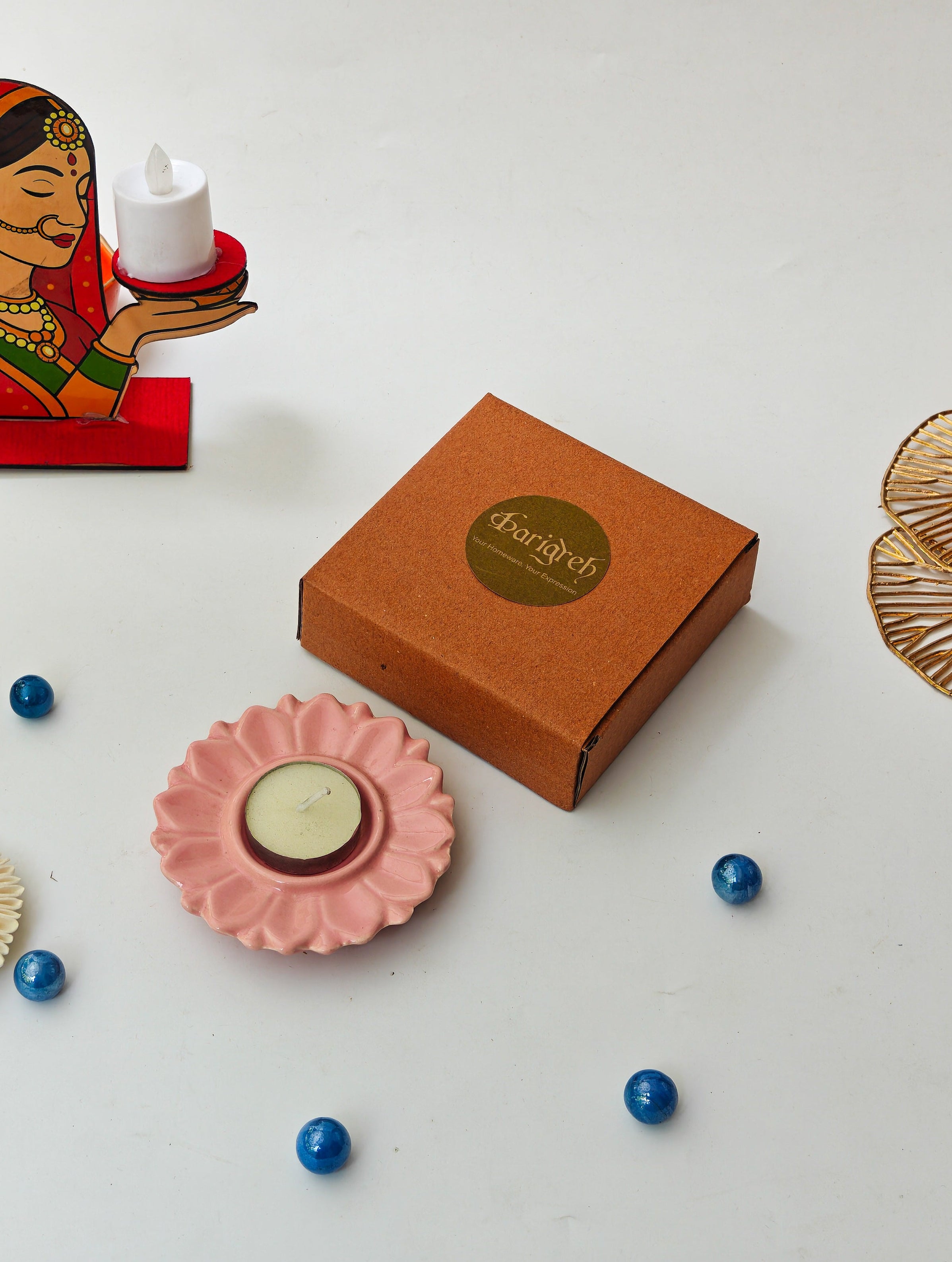 Serenity Bloom Tealight Holder (Per pc )