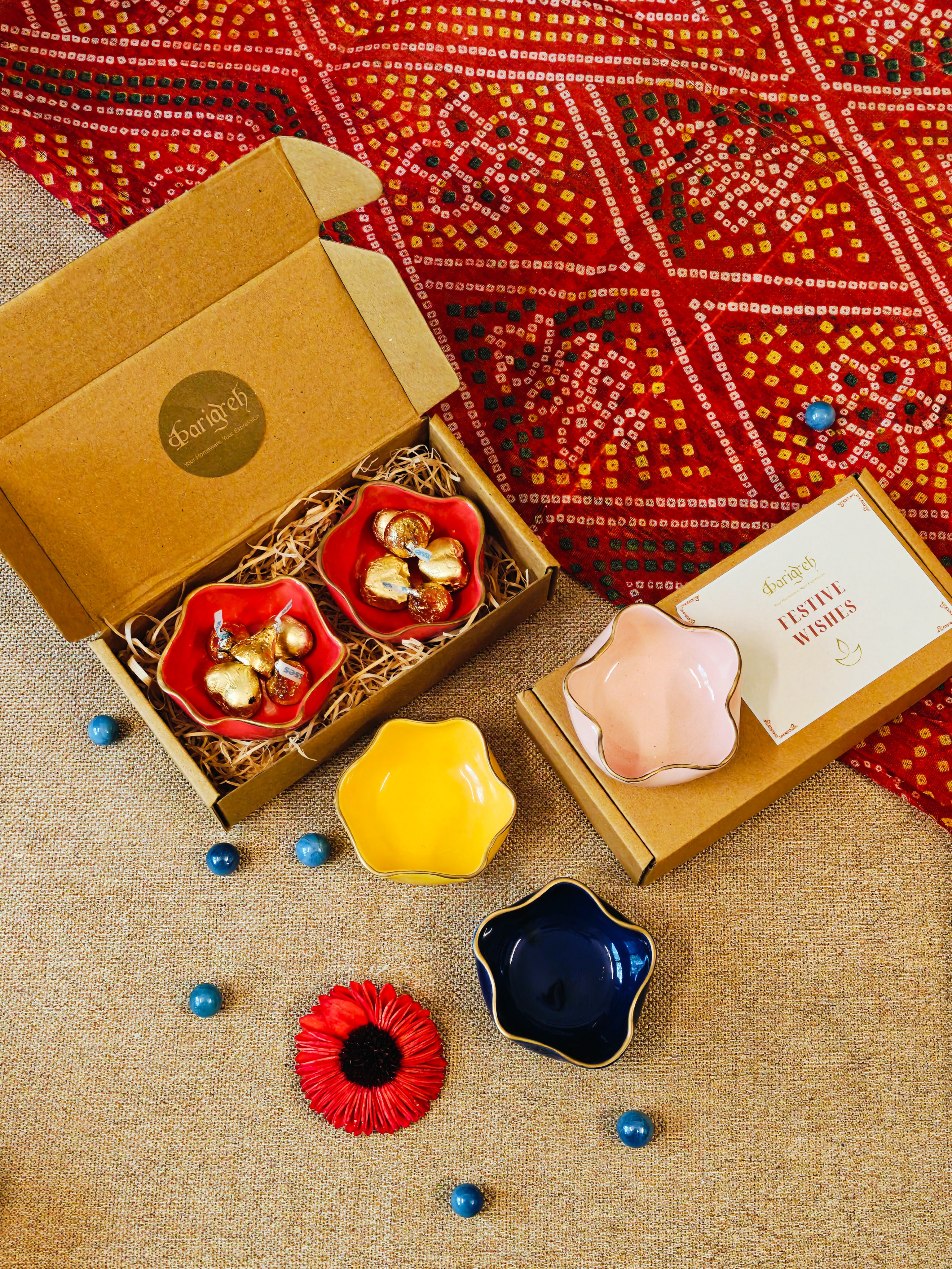 Twinkle Tara Trinket Bowl / tealight holder (2 pair)
