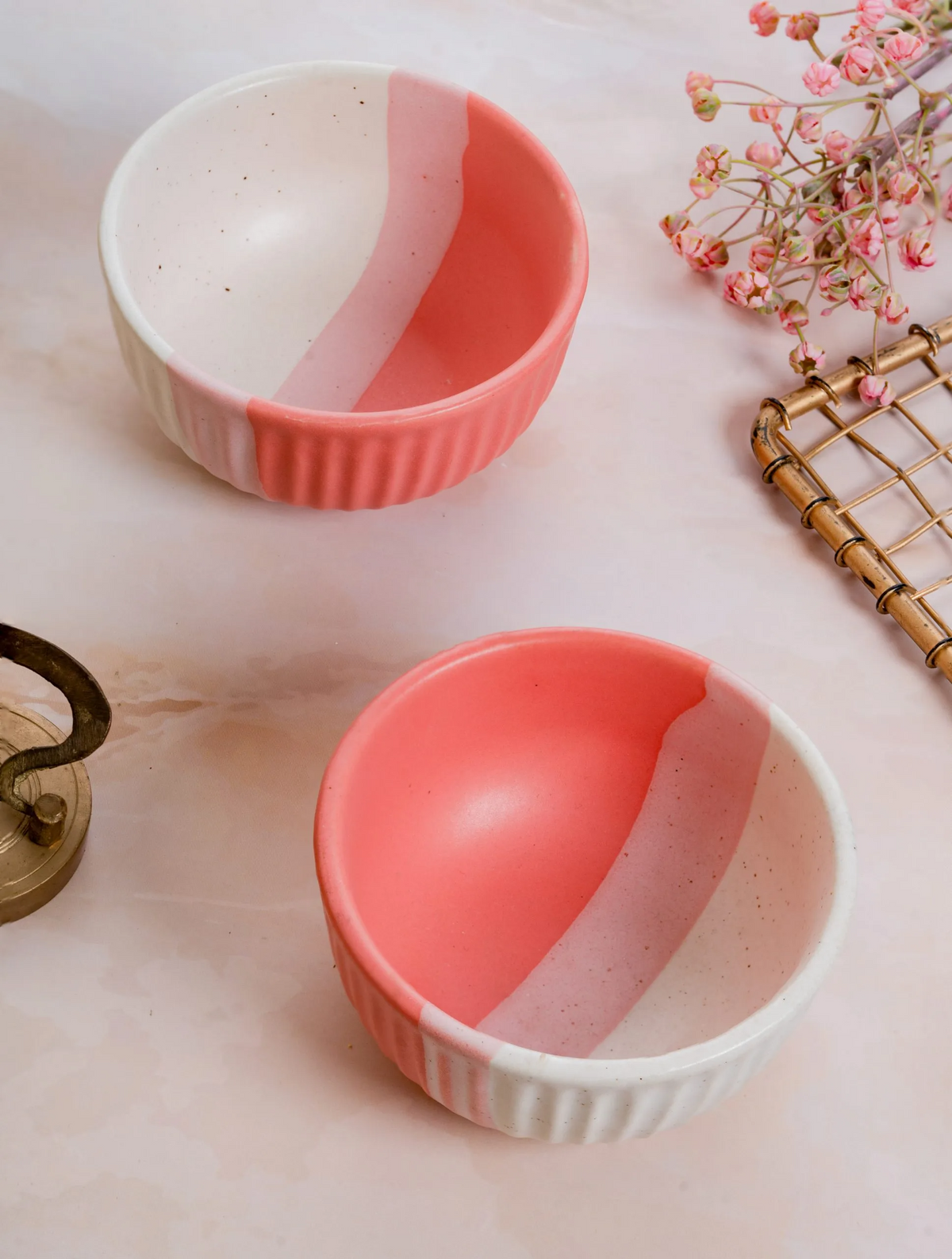 Pink Whisper Snack Bowl (Pair)