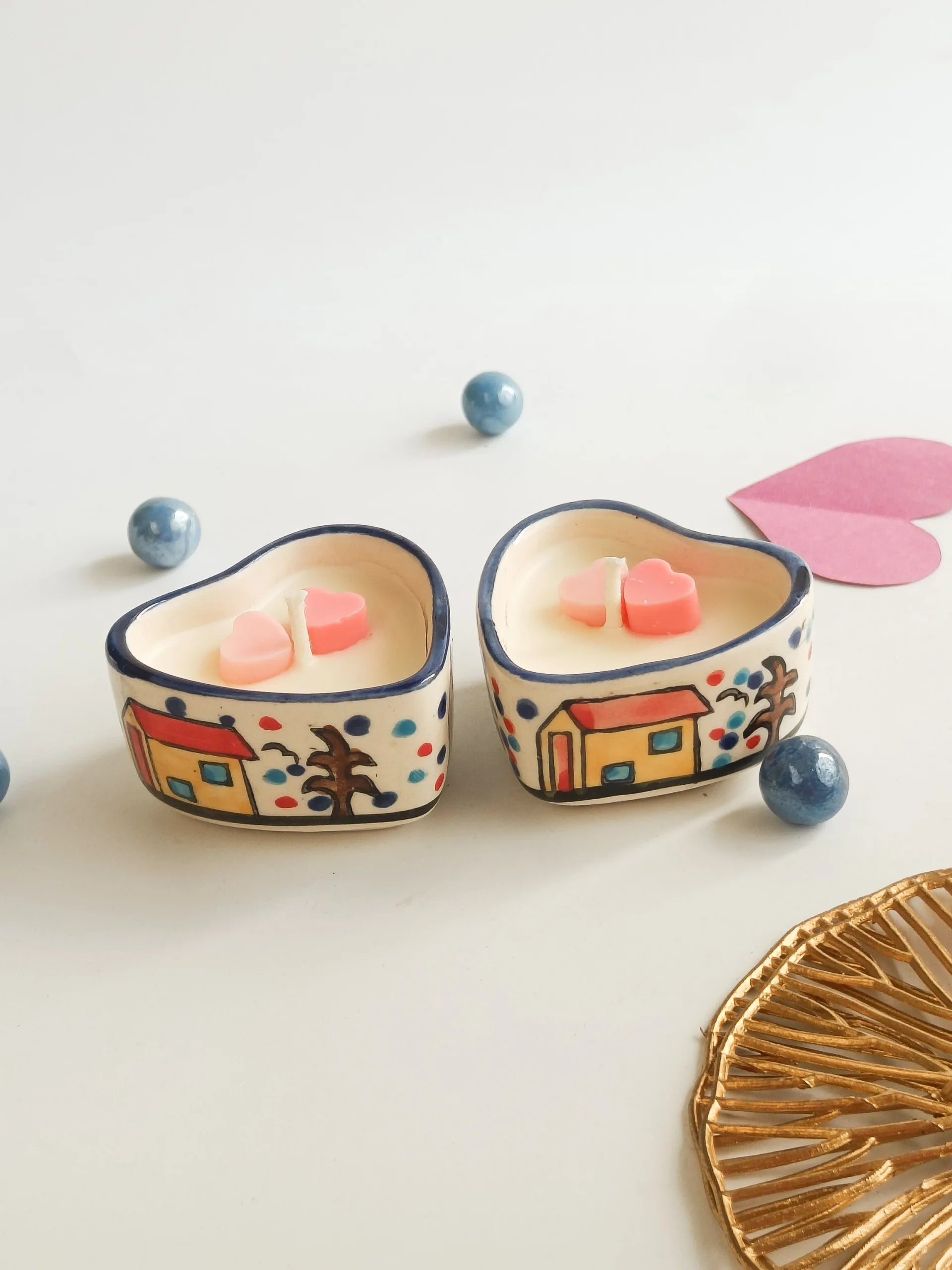 Aromatic Cityscape Candle Bowls (Pair)
