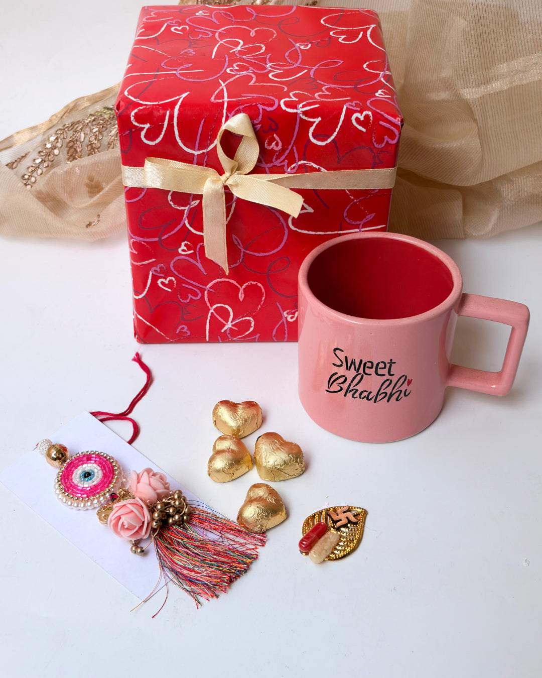 Sweet Bhabhi Rakhi Hamper & Evil Eye Lumba