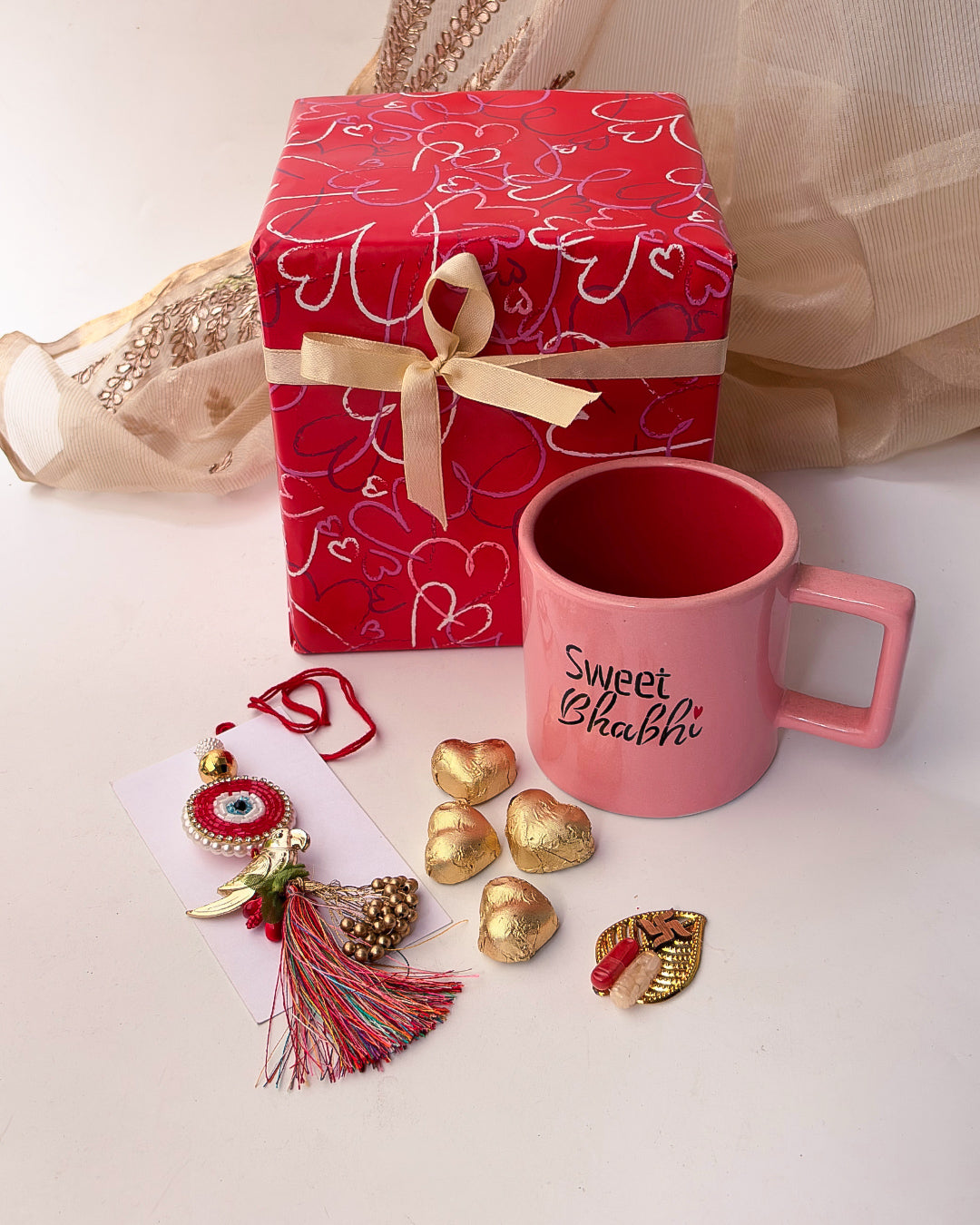 Sweet Bhabhi Rakhi Hamper & Evil Eye Lumba