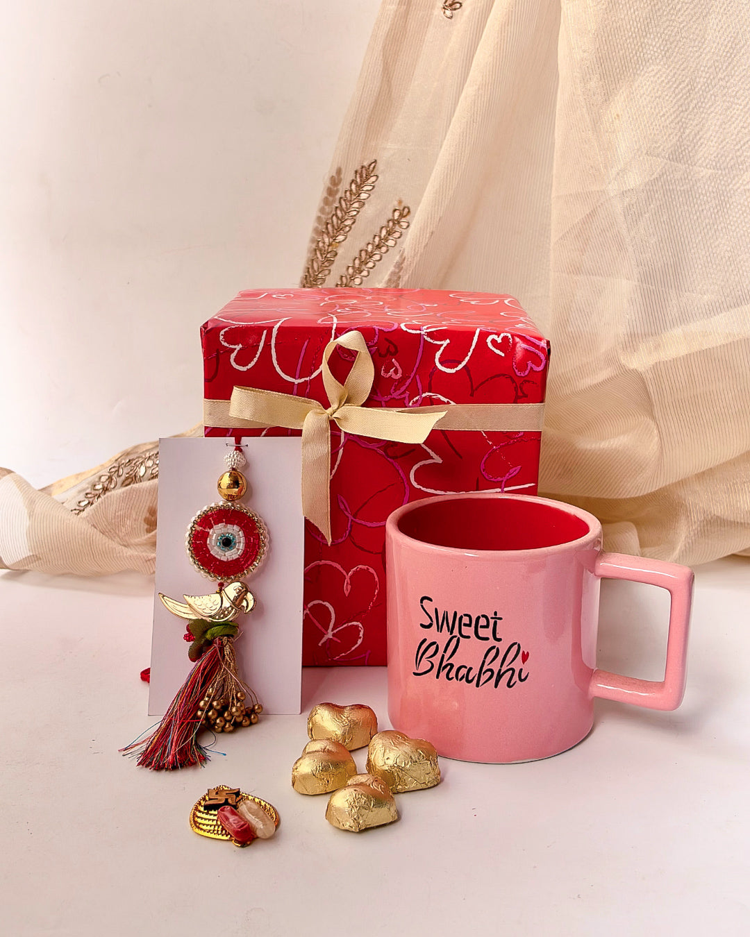 Sweet Bhabhi Rakhi Hamper & Evil Eye Lumba