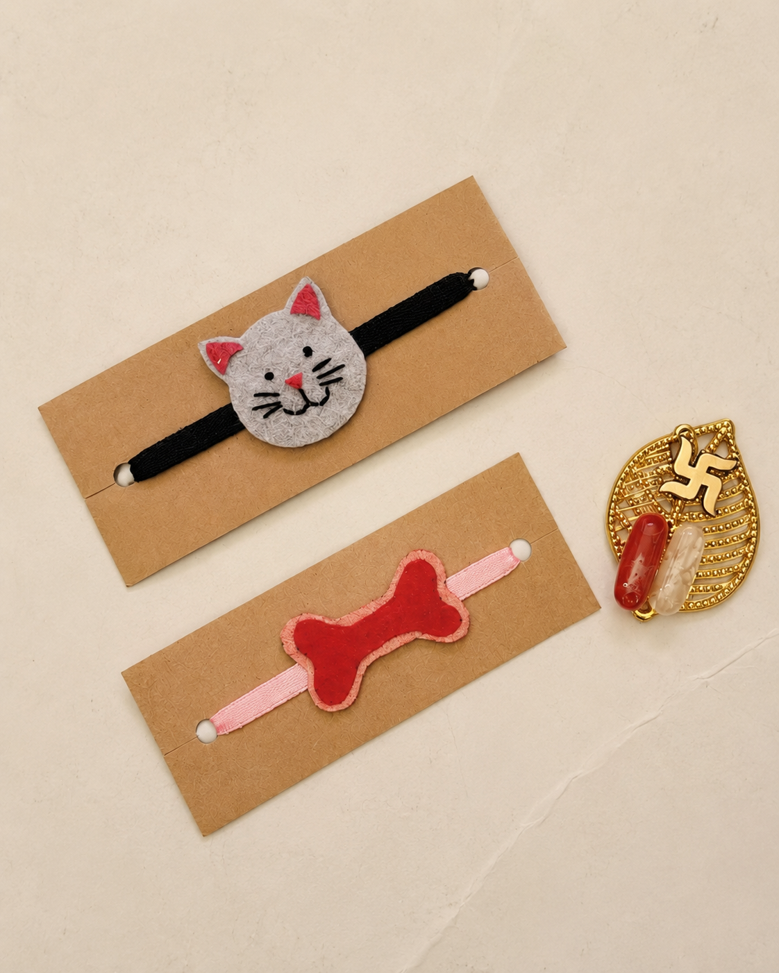 Cat & Dog Rakhi Kit with Roli & Chawal