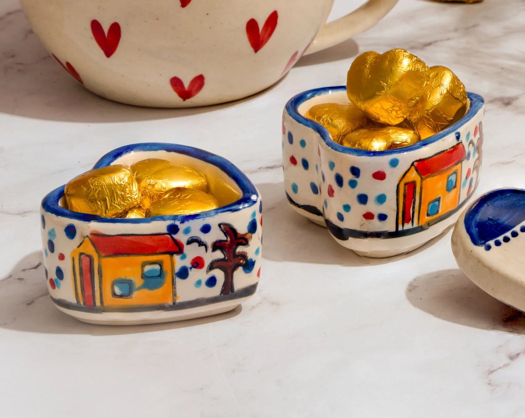 CityScape Dip bowls With Chocolates (Pair)