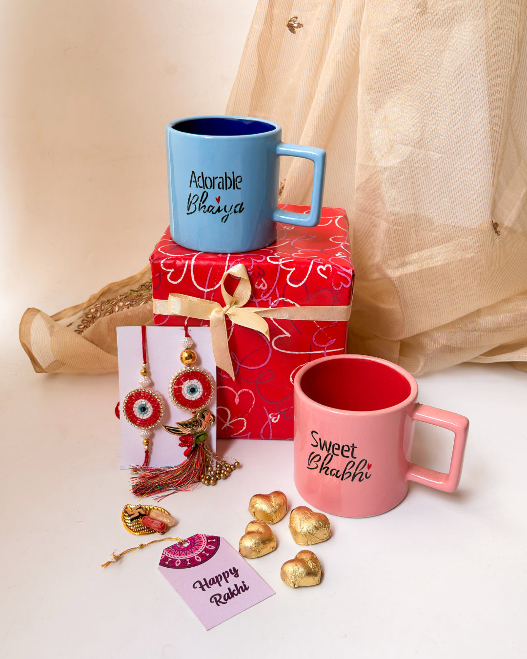 Bhaiya Bhabhi Rakhi Hamper – Thoughtful & Handmade Rakhi Gift Set