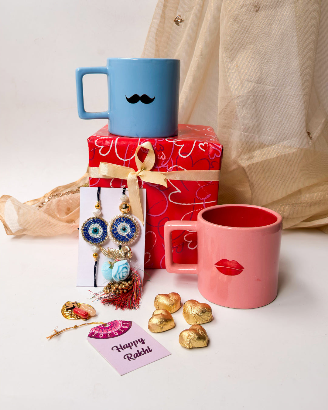Bhaiya Bhabhi Rakhi Hamper – Thoughtful & Handmade Rakhi Gift Set