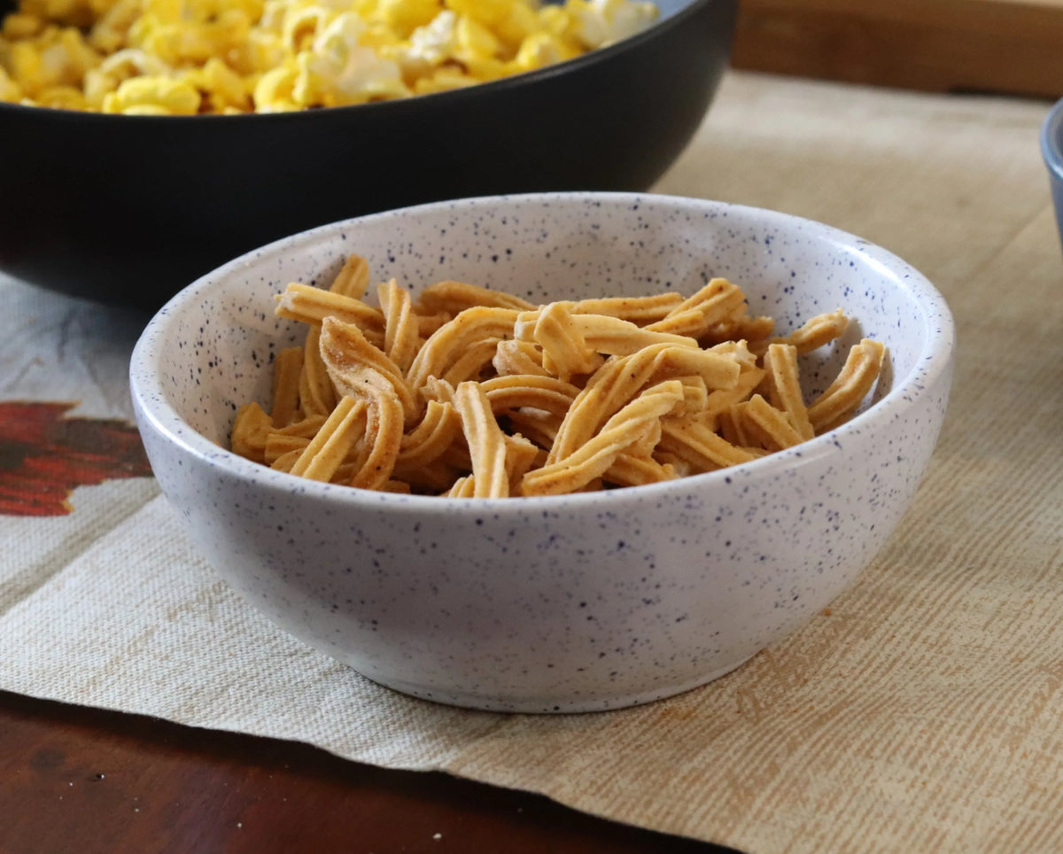 Dusty Blue & White Snack Bowl