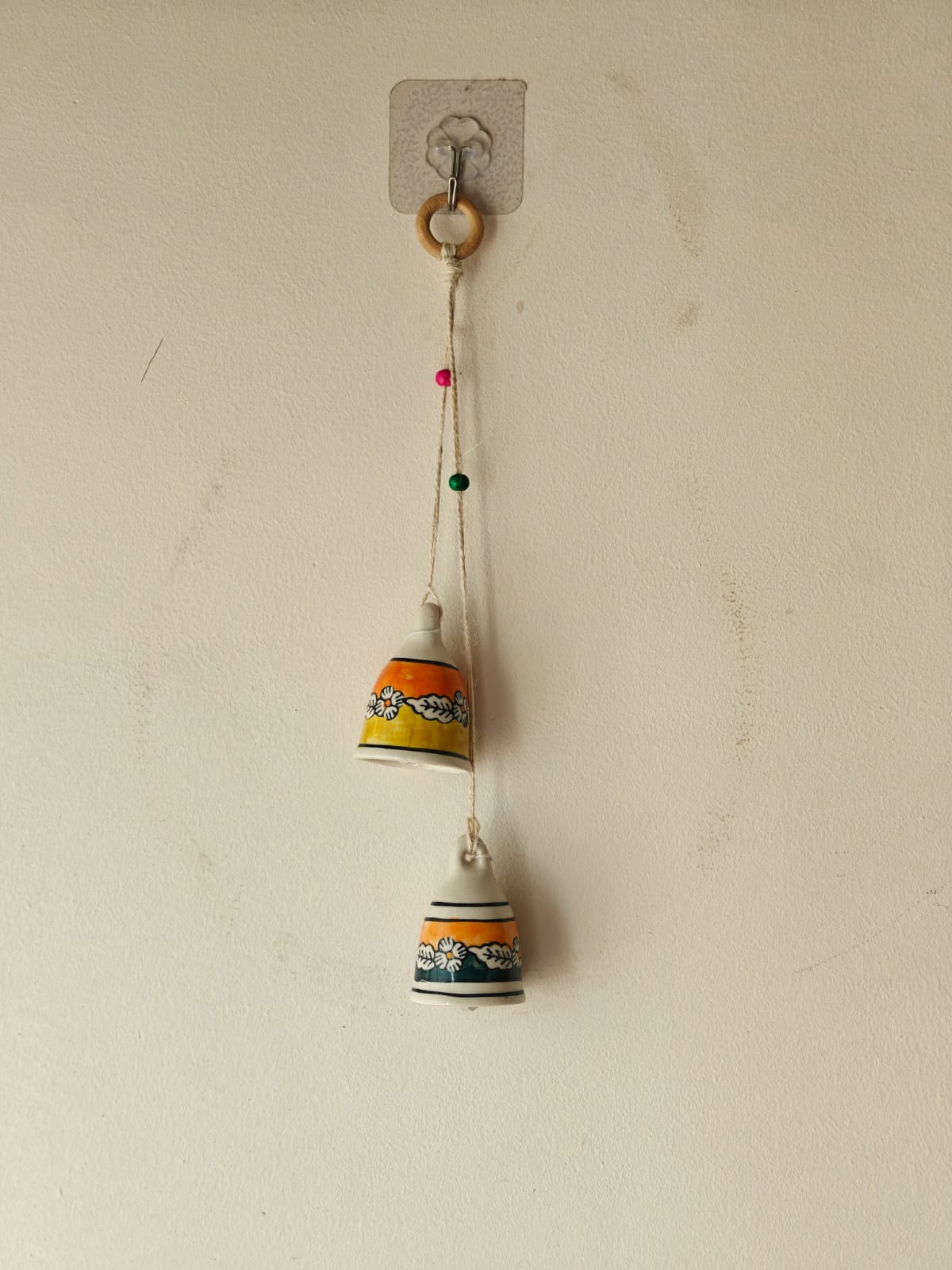 Blissful Handmade Ceramic Bells Hanging (Set of 2)