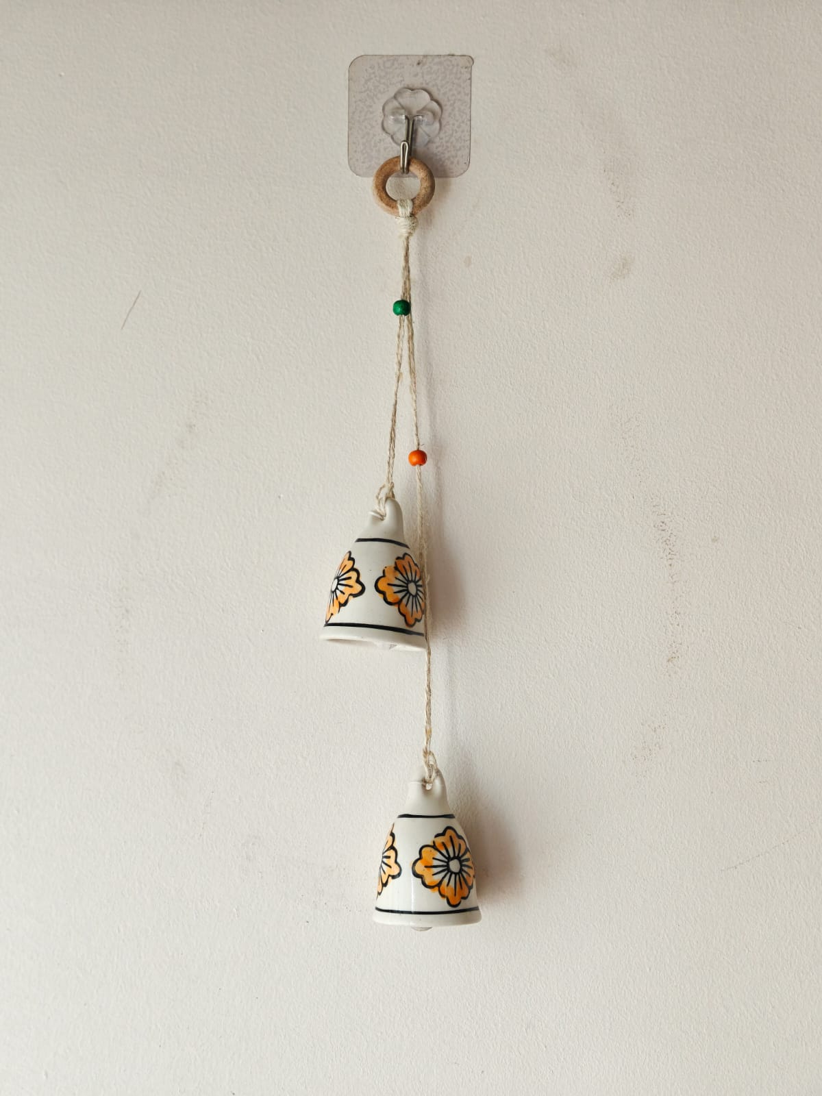 Blissful Handmade Ceramic Bells Hanging (Set of 2)