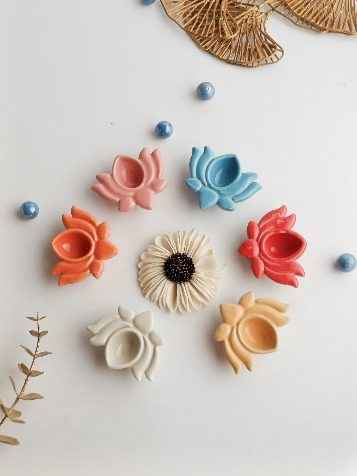 Lotus Diya (Set of 4 pcs)
