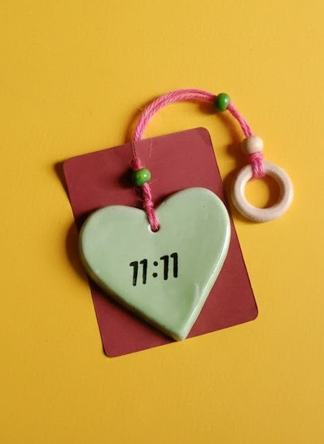 Make A Wish 11:11 Ceramic Charm Hanging