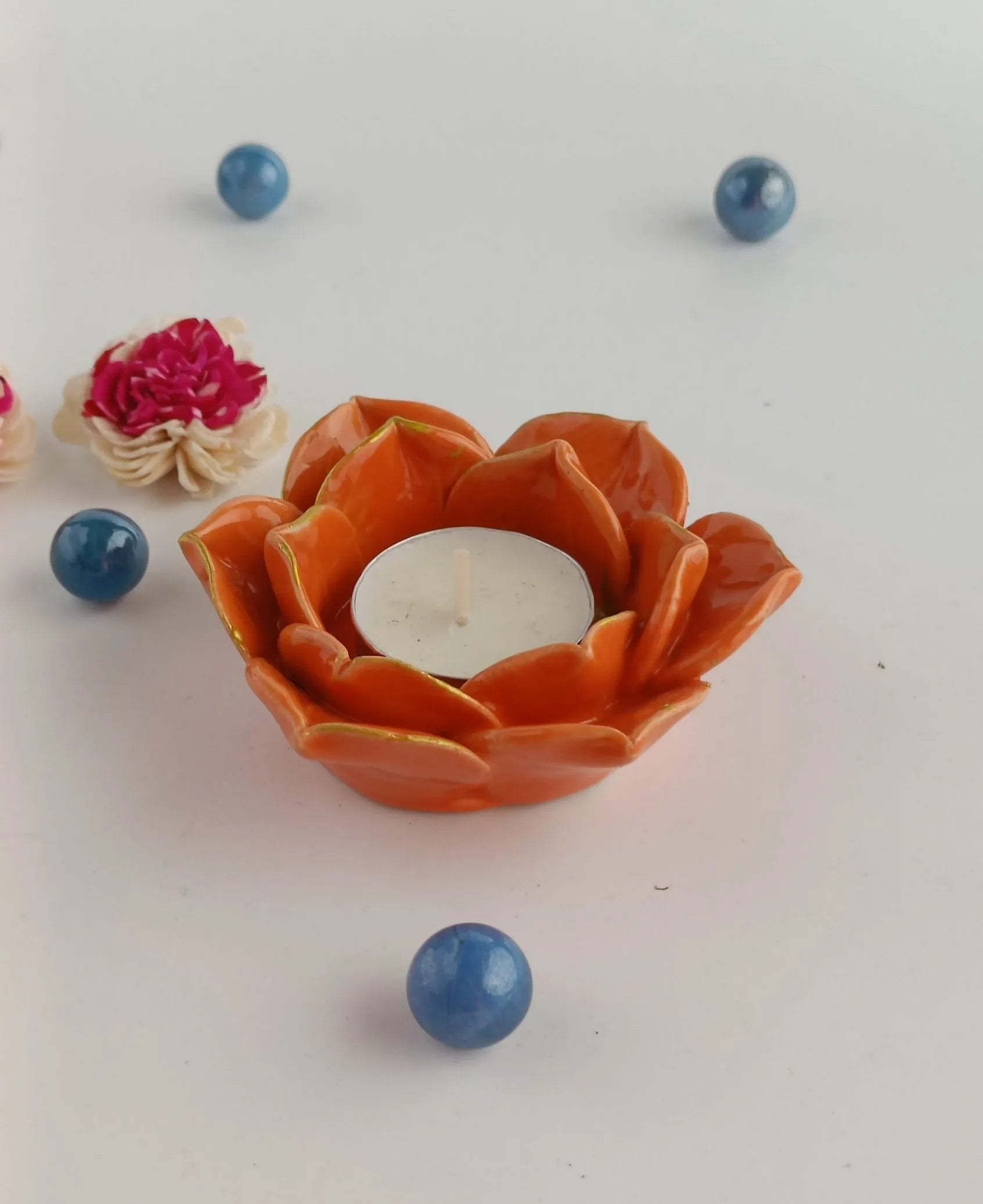 Petal Glow Tealight Candle Holder(per pc )