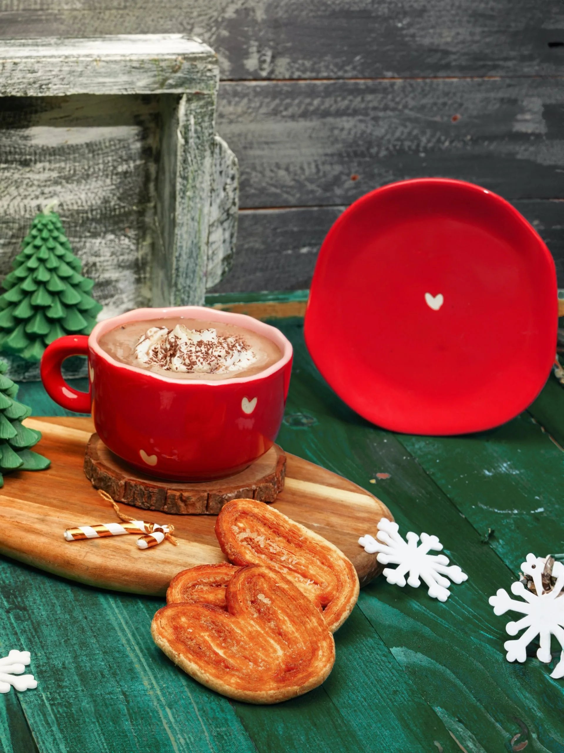 Red Romance Cappuccino Mug/Dessert Plate