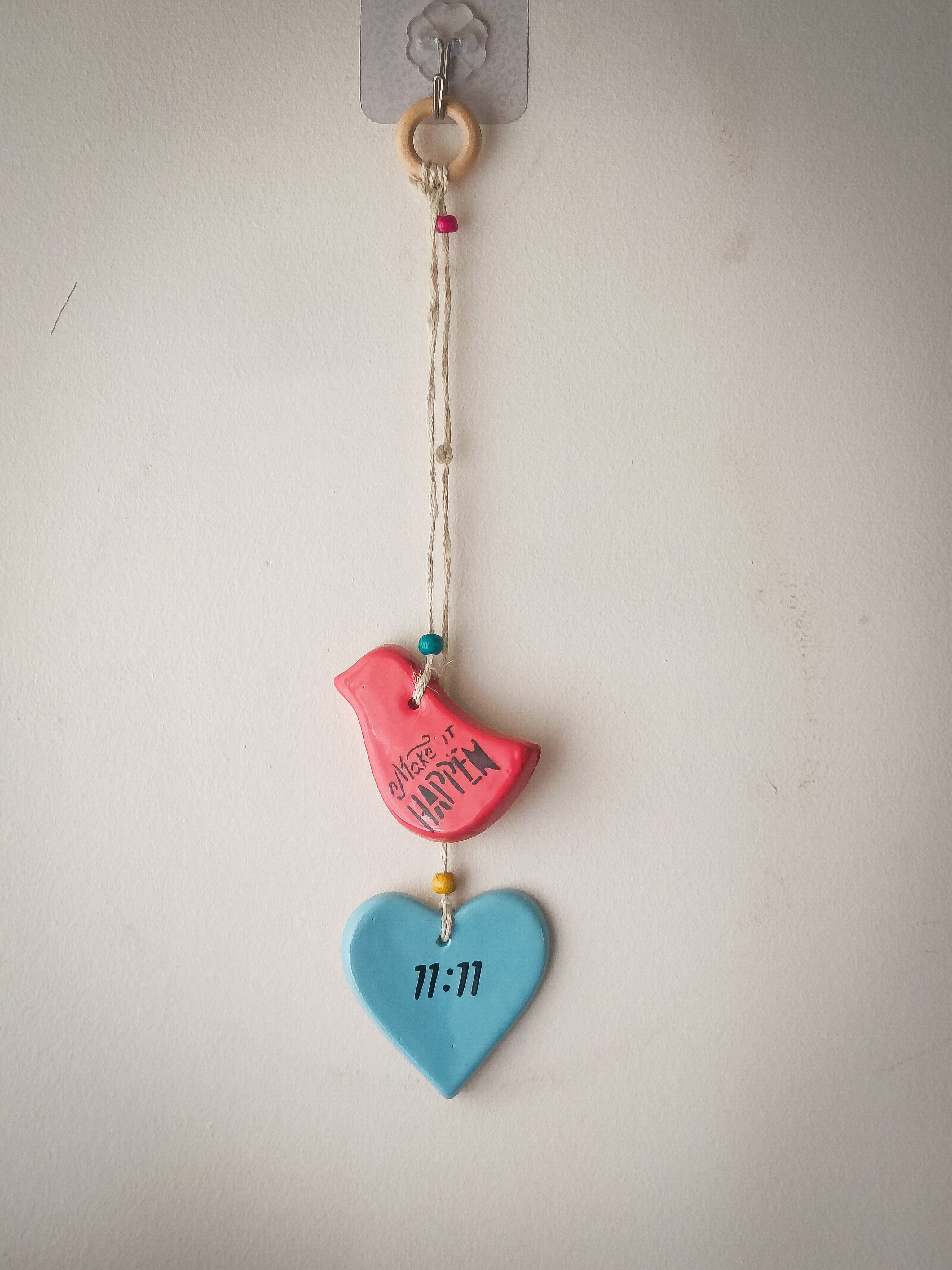 Make-It-Happen Ceramic Charm Hanging Set