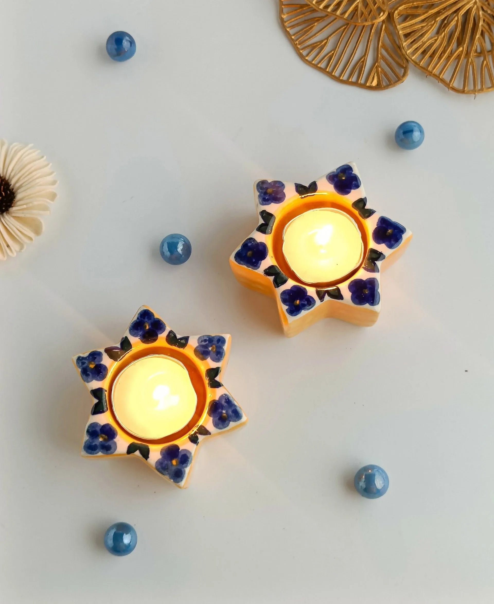 Stunning Star Tea light Holder (Pair)